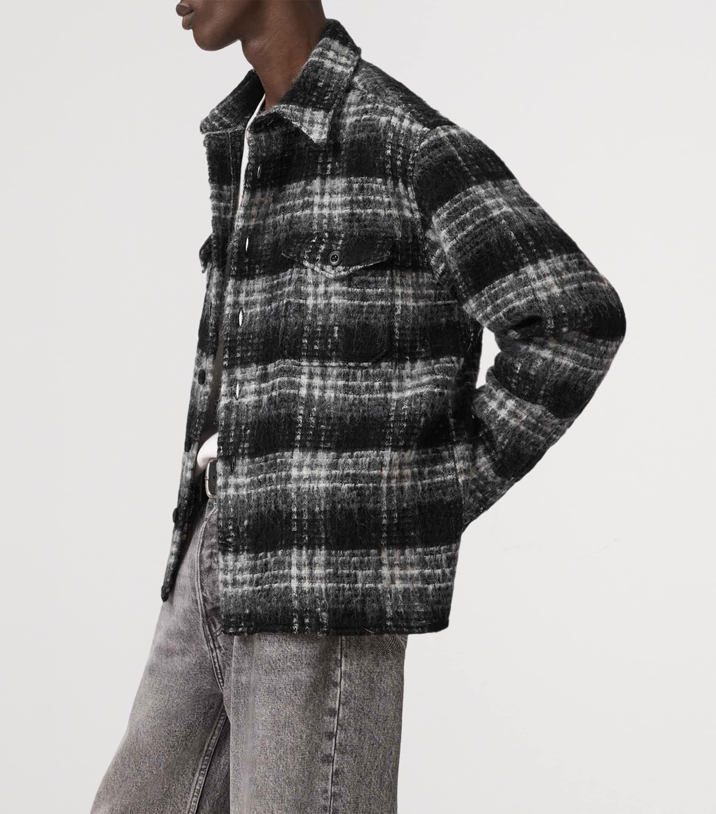 AllSaints Mens Check Korey Shirt Black/charcoal Image 6