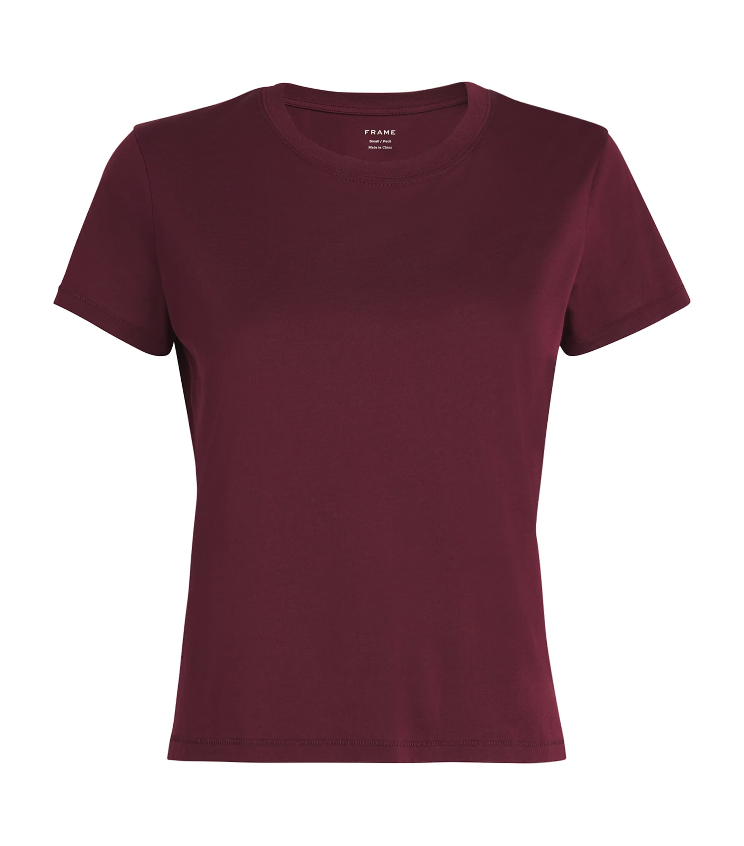 Frame Cotton Baby T-shirt In Burgundy