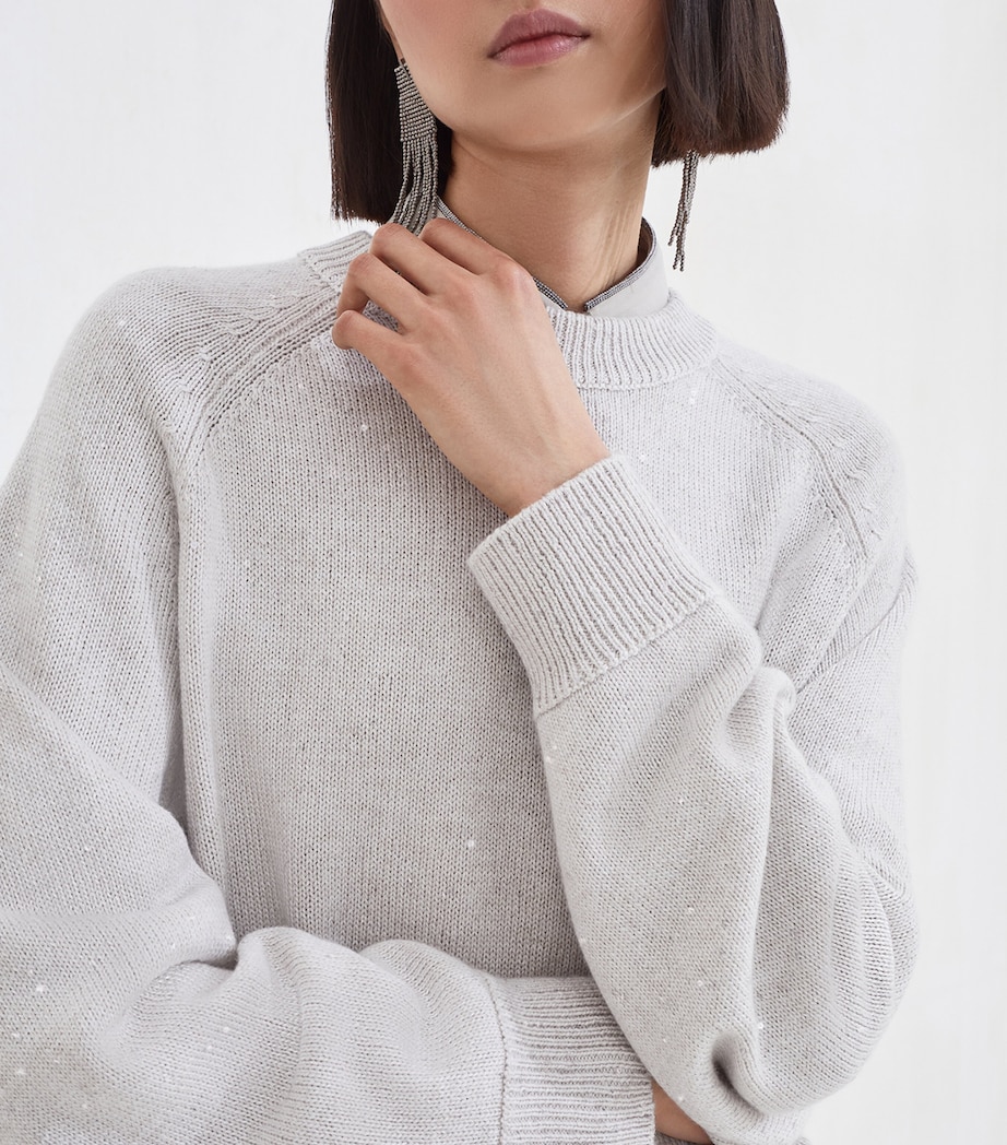 Cashmere-Silk Diamond Yarn Sweater C9610 Image 6