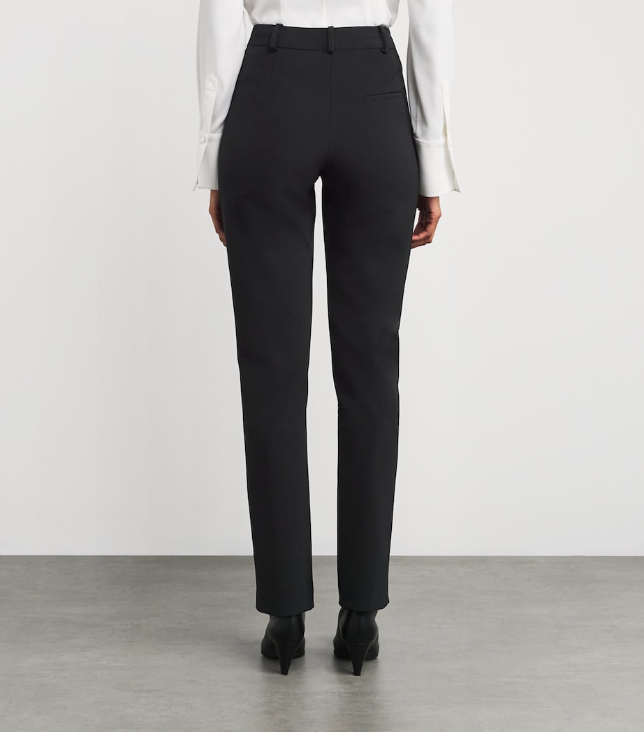 High-Rise Cigarette Trousers BLACK Image 4