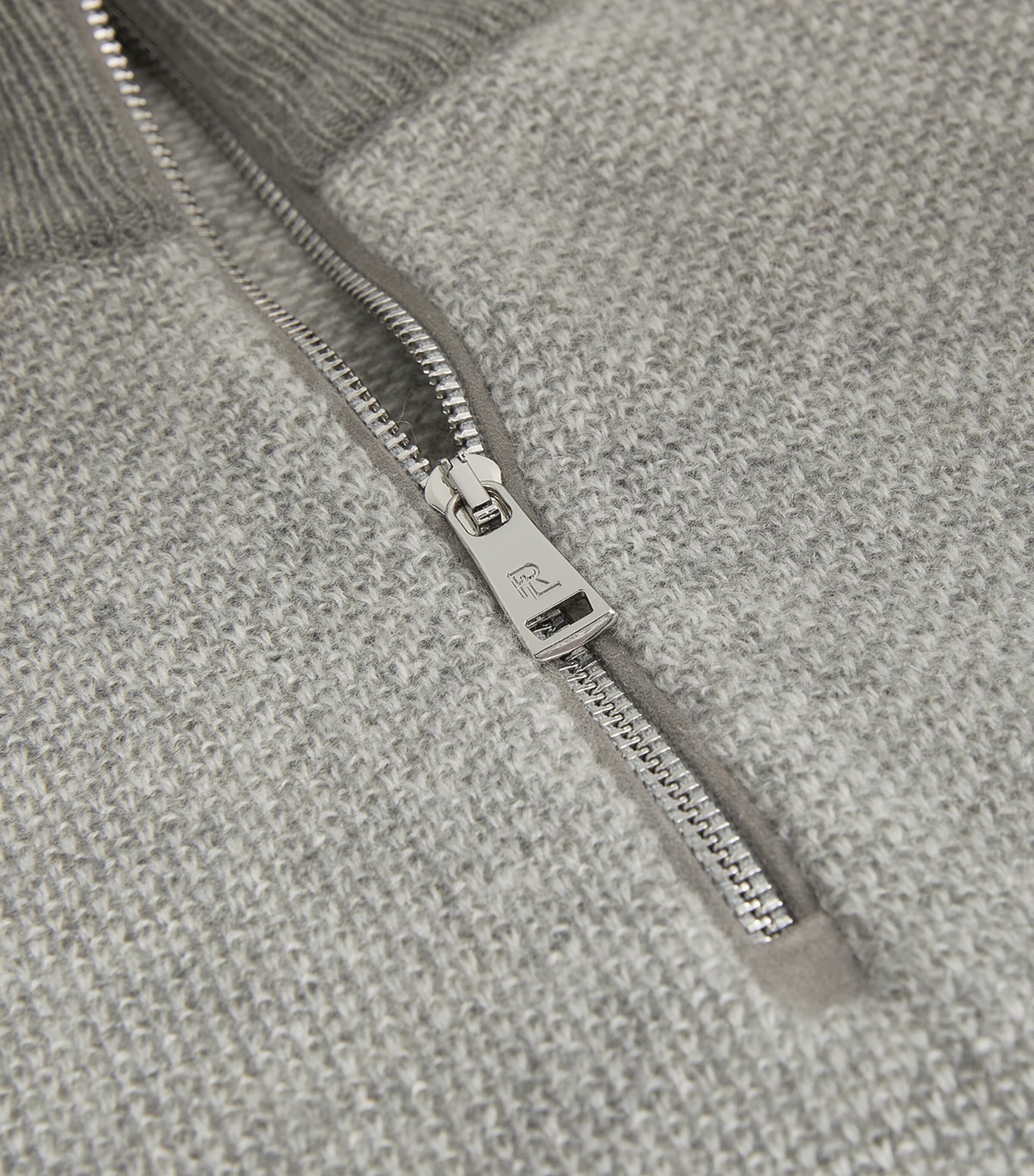Cashmere Half-Zip Sweater CLASSIC GREY HEATHER Image 5
