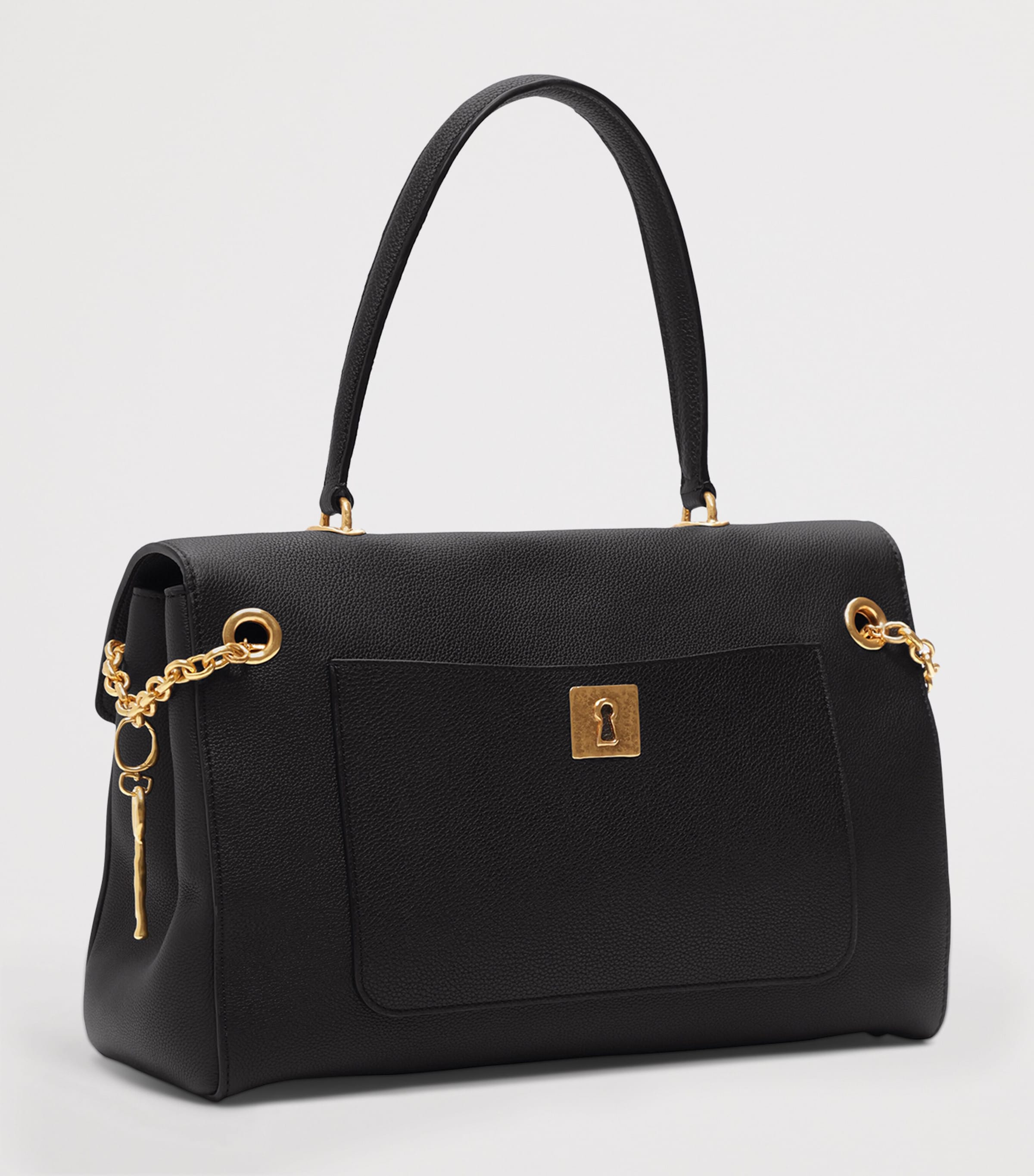 Schiaparelli Leather Secret Bijoux Top-Handle Bag Black Image 5