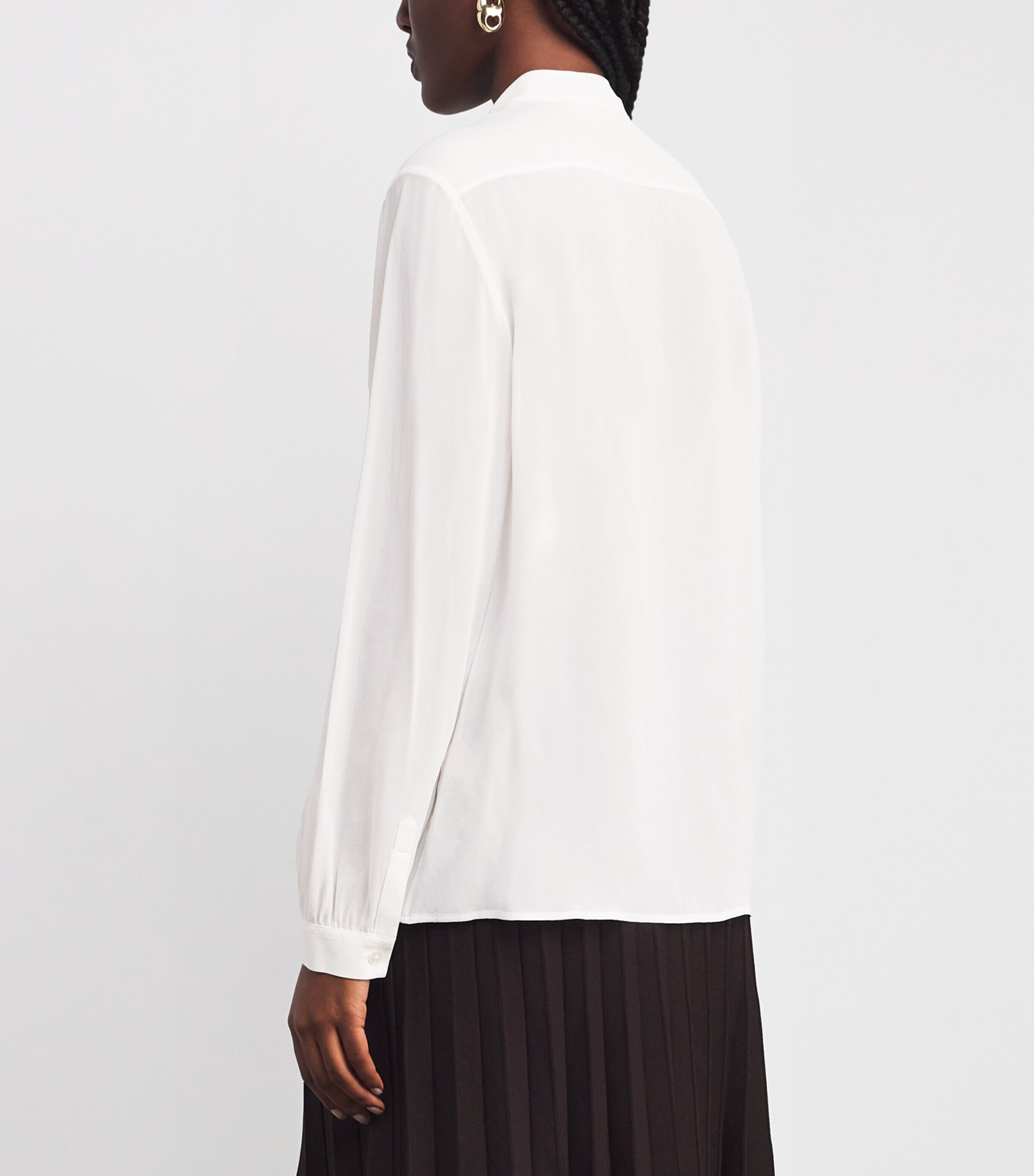 Georgette Bow Blouse MARSHMALLOW 025 Image 4