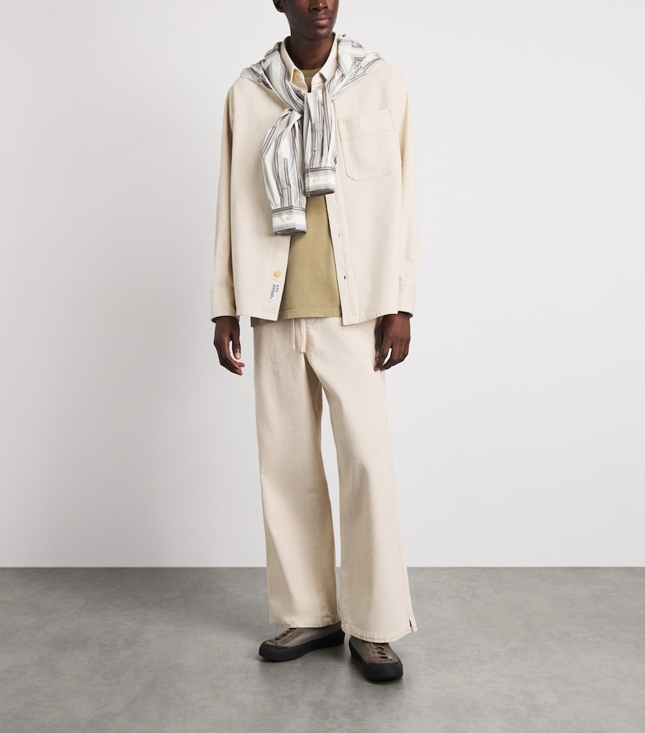 A.P.C. Mens Cotton Drawstring Trousers Aac Off White Image 2