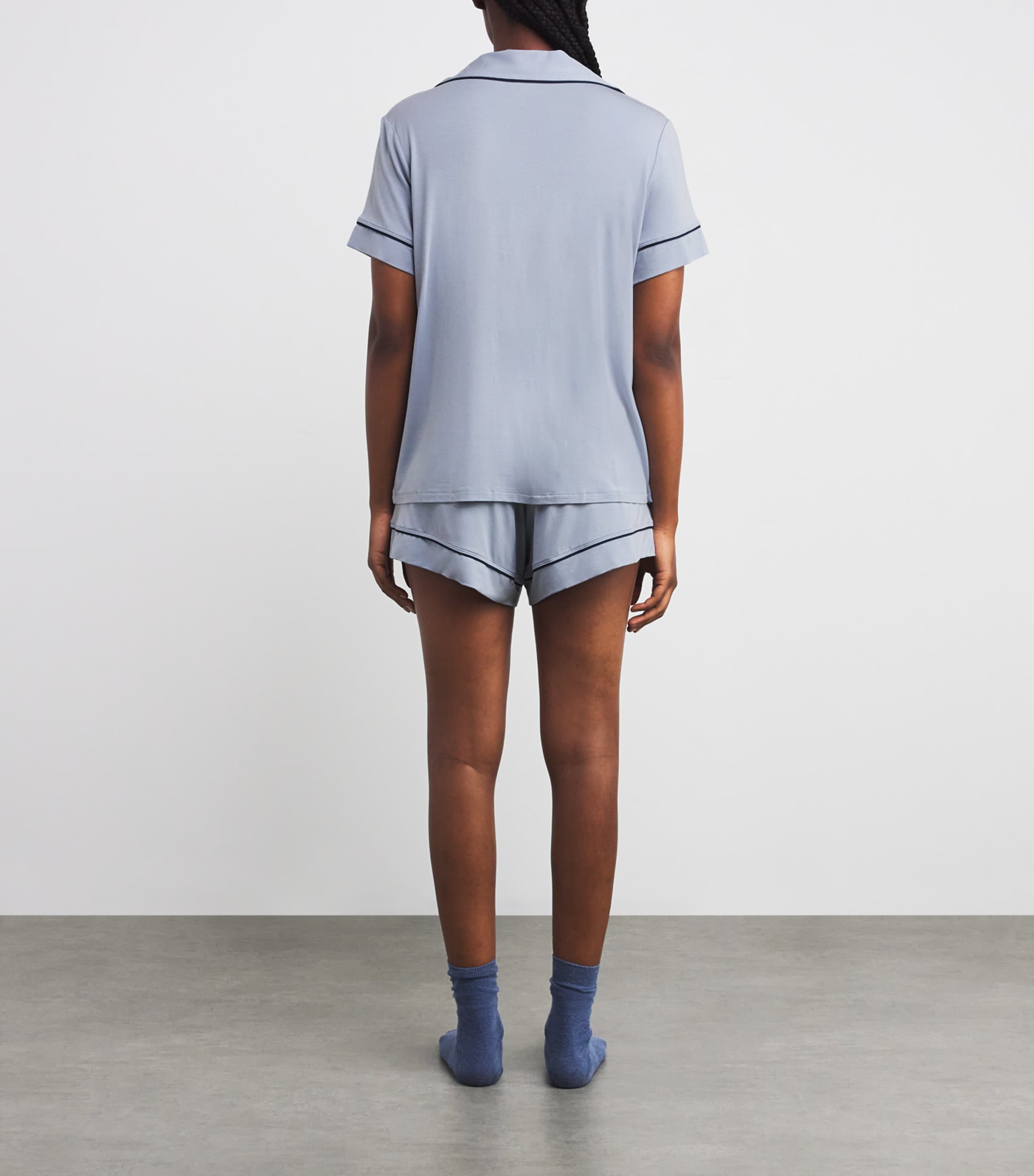Gisele Short Pyjama Set GRAY DAWN/NAVY Image 3