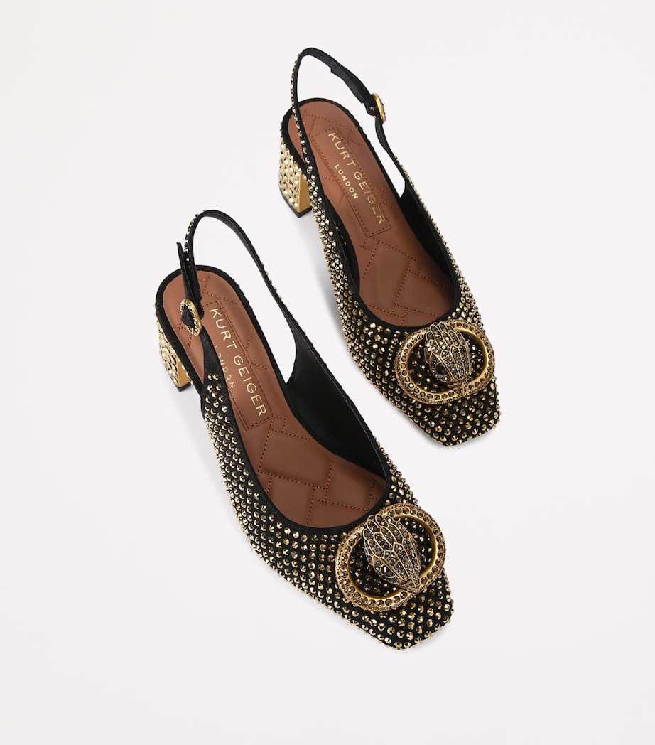 Embellished Chelsea Slingback Pumps BLK/OTHER Image 4