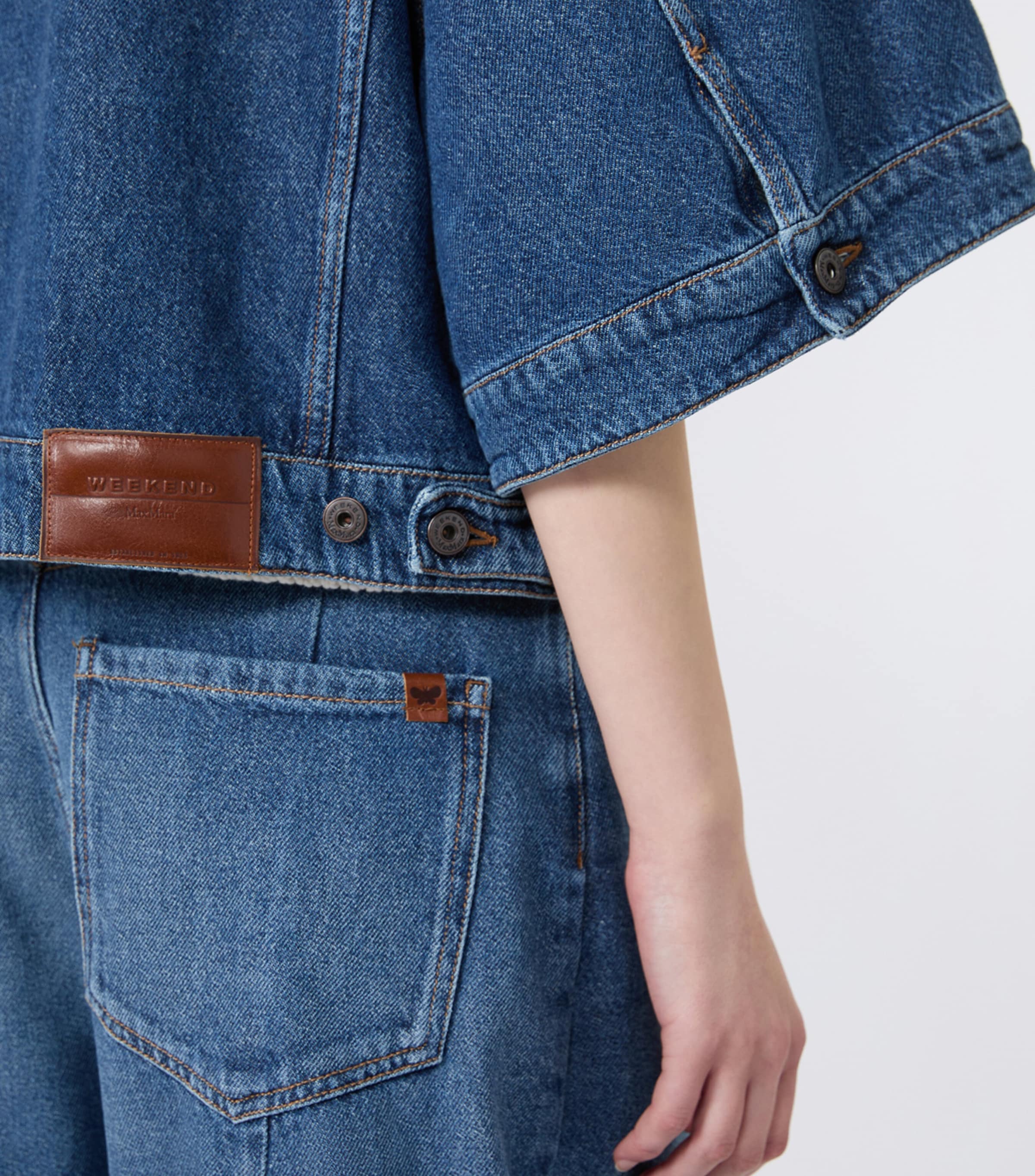 Weekend Max Mara Womens Structured Denim Shirt Navy Image 7