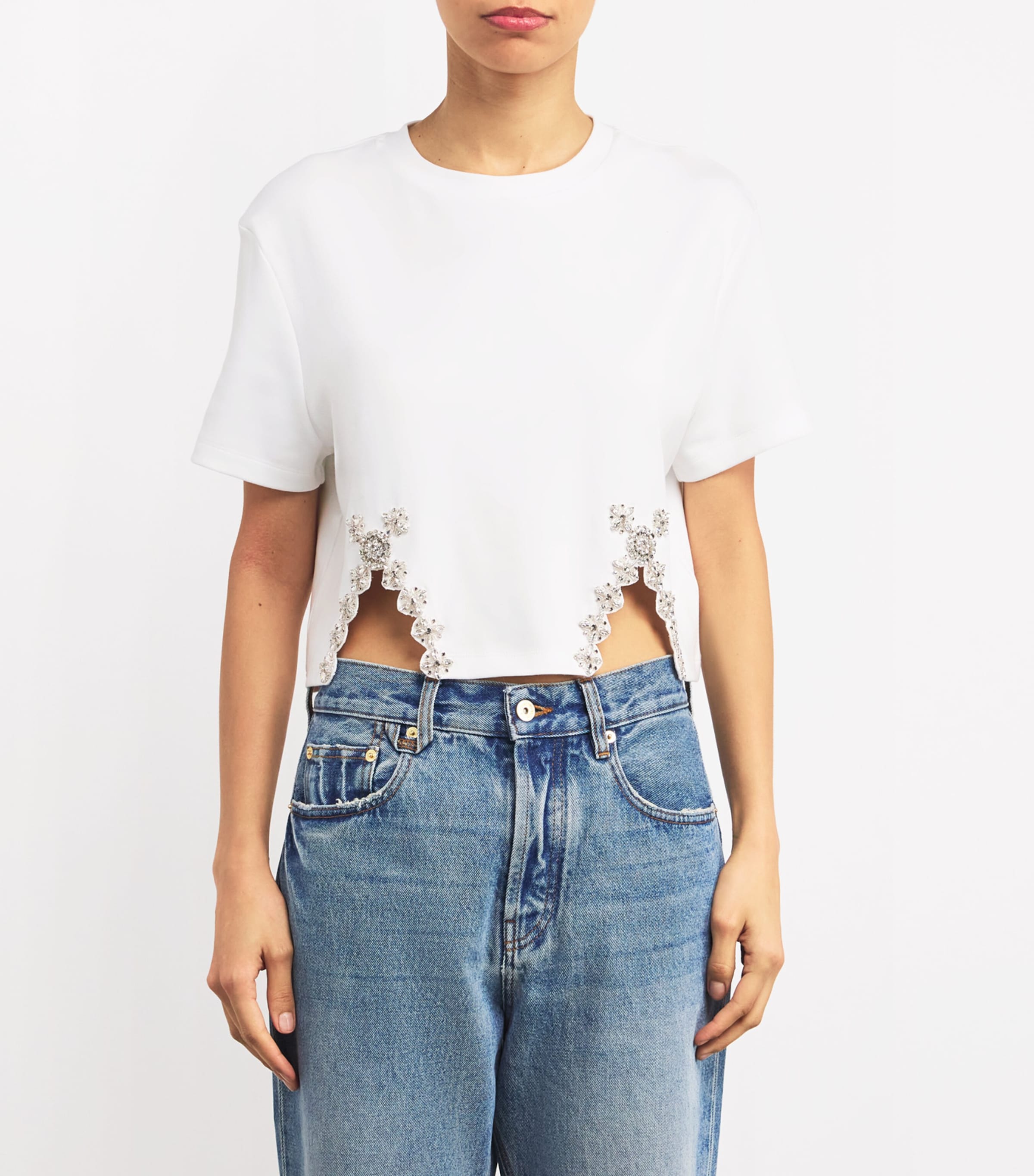 関税・送料込み!【国内発送】SANDRO Rhinestone crop Tシャツ Sandro_SFPTS01586-20_F_1.jpg