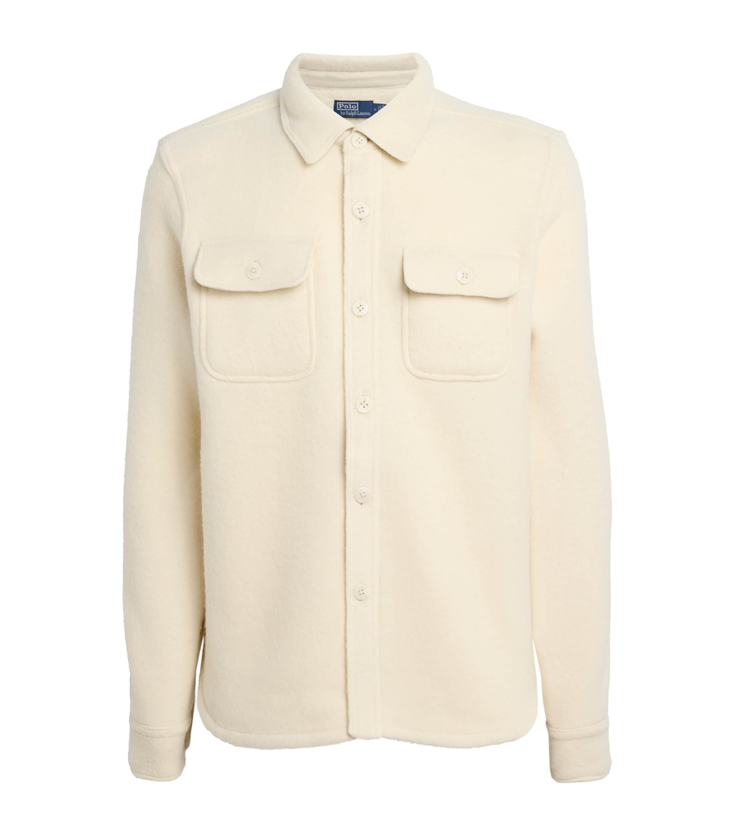 Wool-Blend Felt Overshirt ANDOVER CREAM Image 1