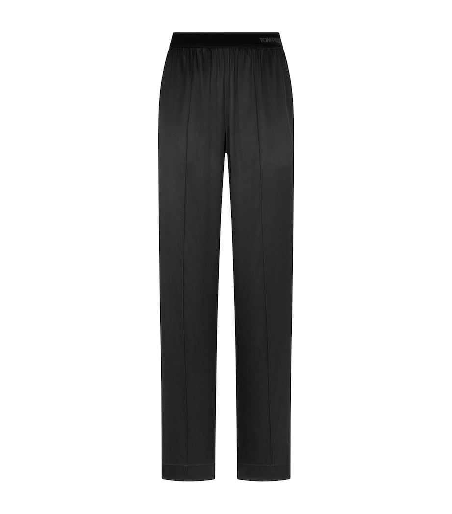 TOM FORD Womens Silk Elasticated Trousers Naa Image 1