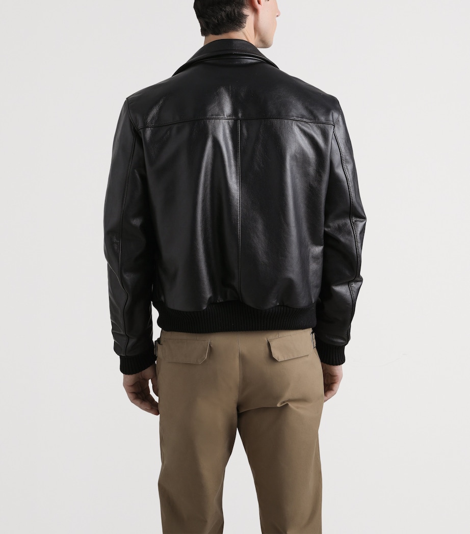 Leather Jacket N0000-BLACK Image 4