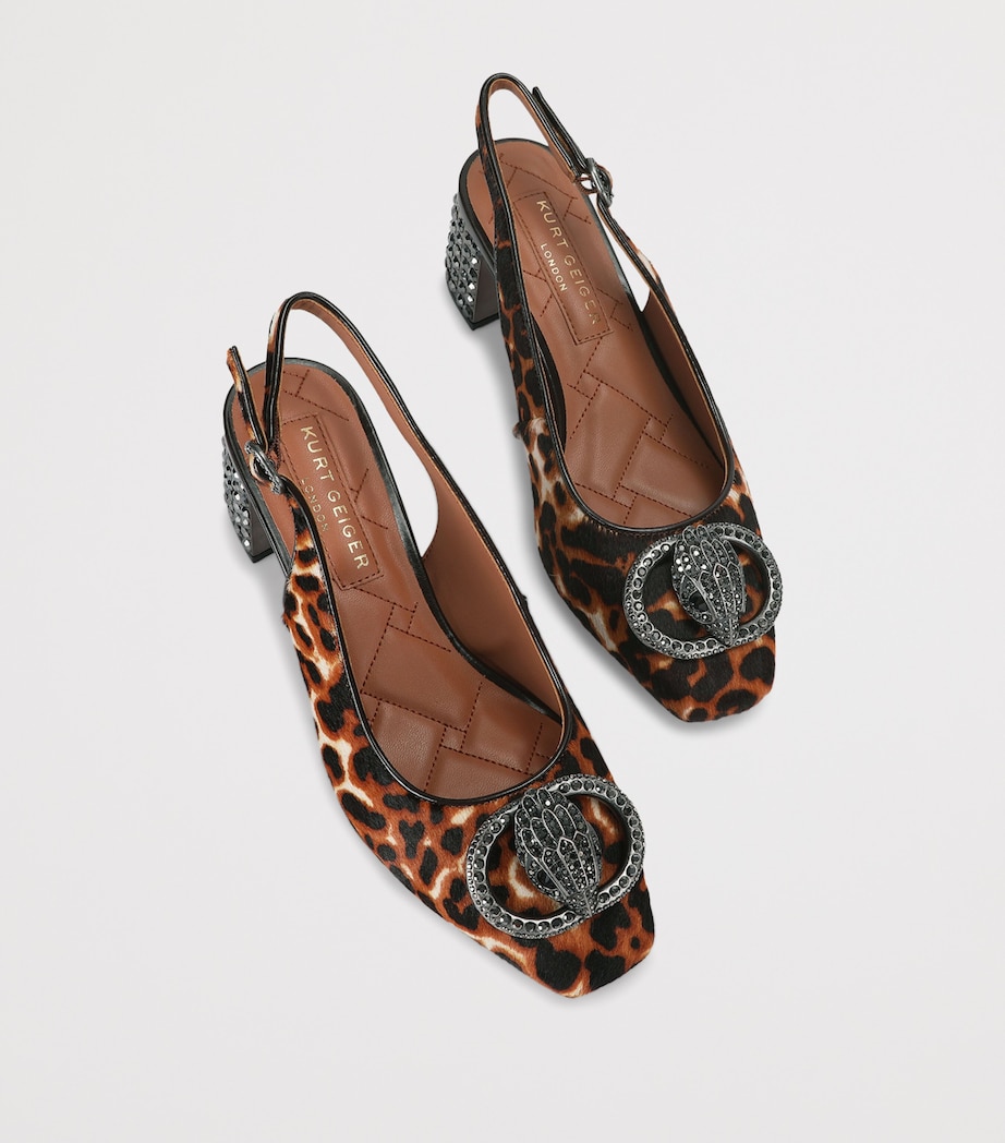 Kurt Geiger London Leopard Print Chelsea Slingback Pumps Camel/oth Image 4