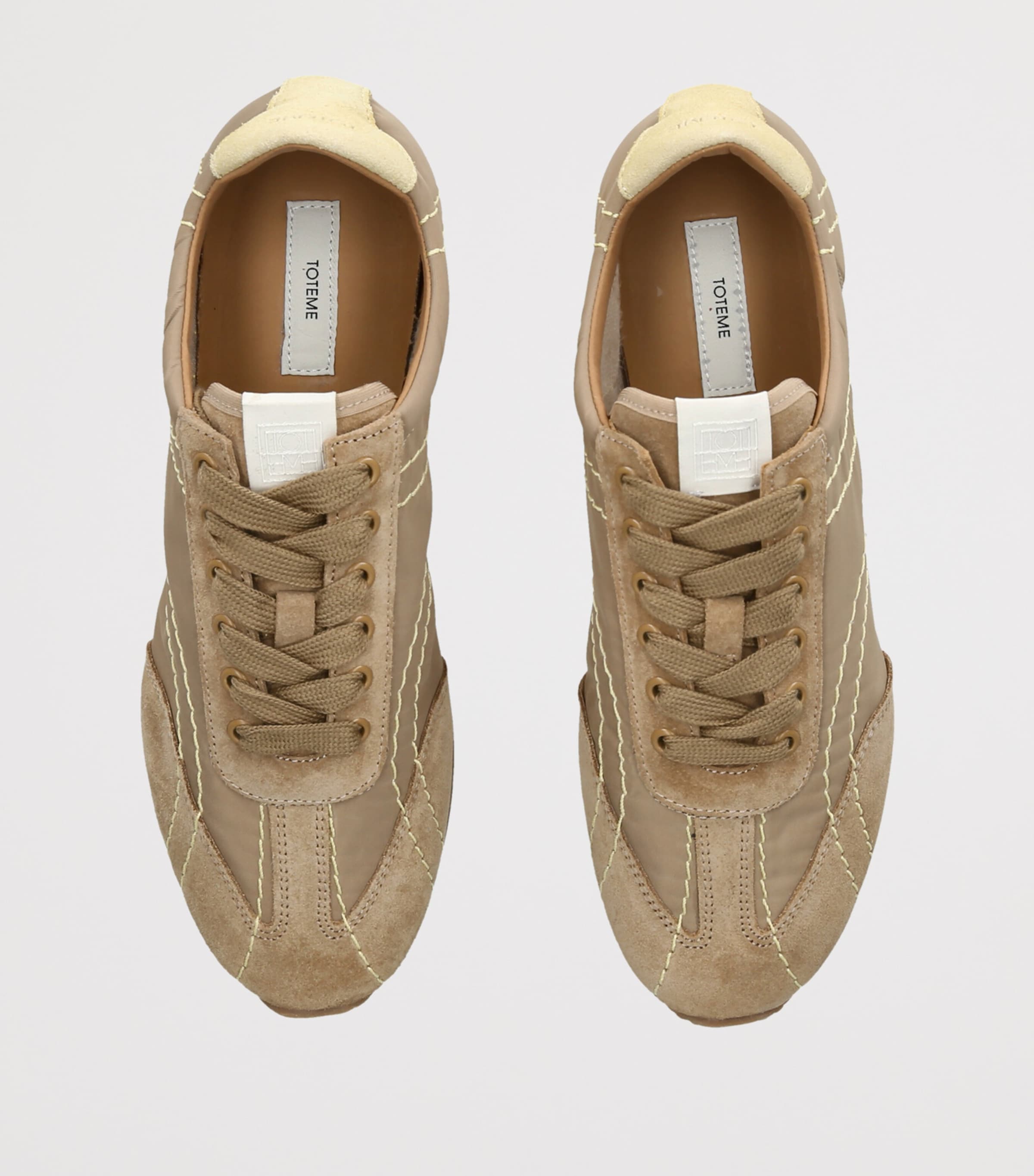 Toteme Suede Flex Sneakers Beige Image 3