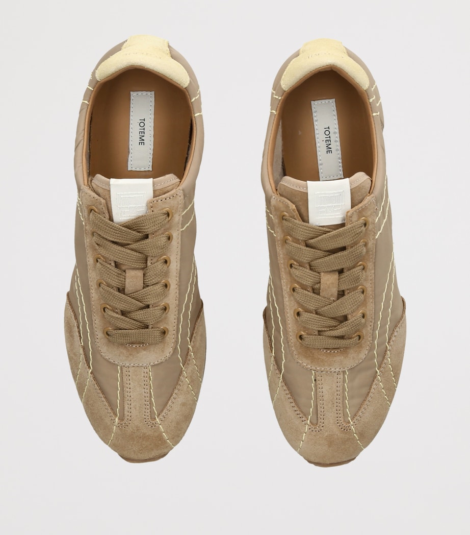 Toteme Suede Flex Sneakers Beige Image 3