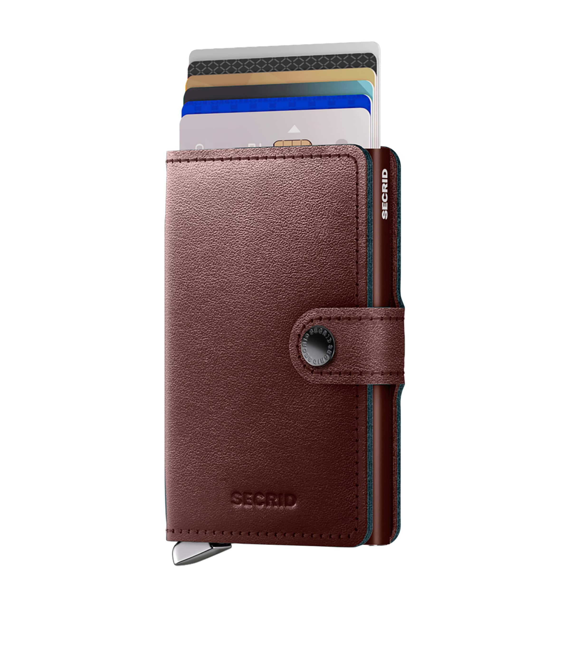 Secrid Leather Optical Miniwallet In Brown