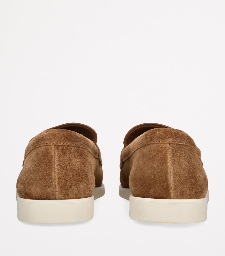 Church's Suede Saddle Penny Loafers Tan Image 2