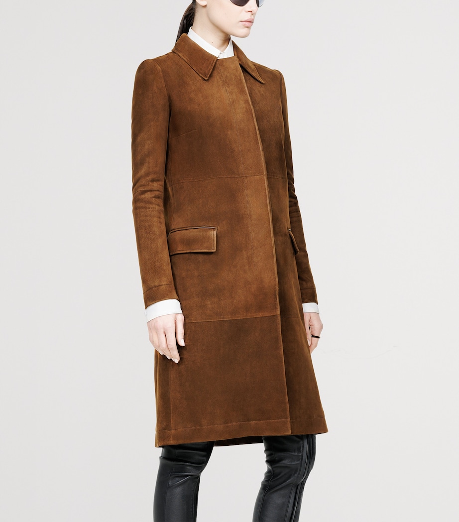 TOM FORD Womens Suede Coat Edl Image 3