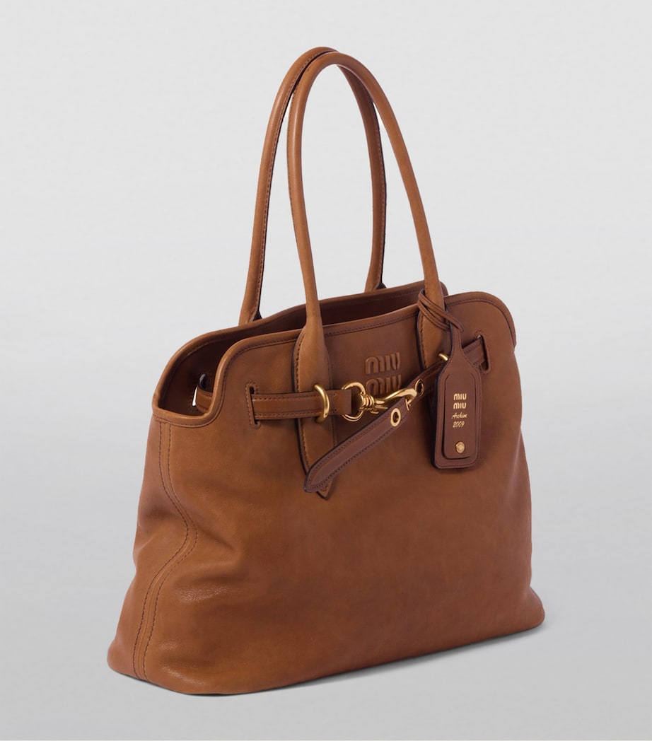 Miu Miu Nappa Leather Aventure Top-Handle Bag Image 2