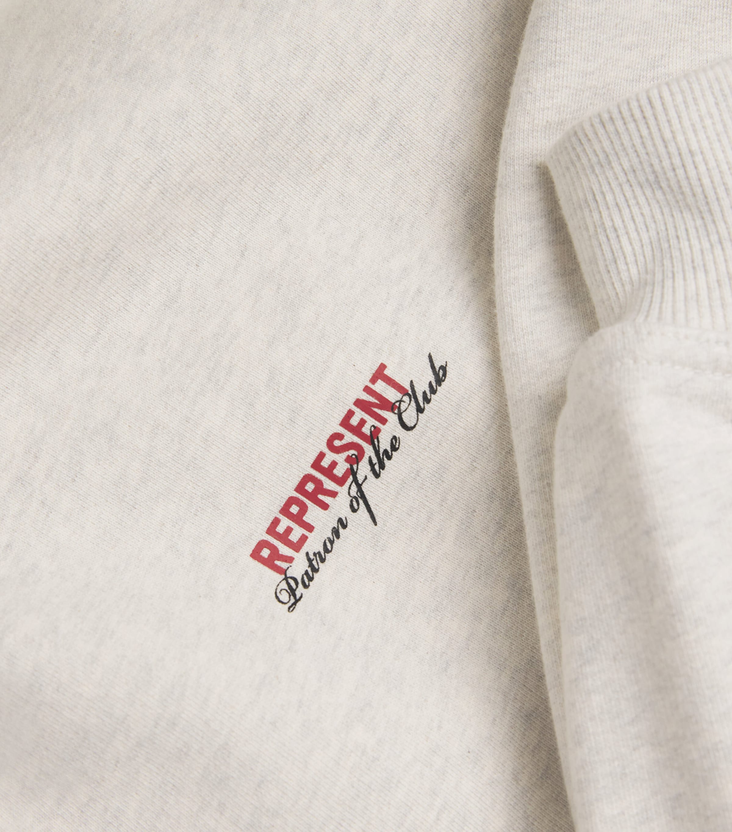 Cotton Patron Of The Club Hoodie CREAM MARL Image 5