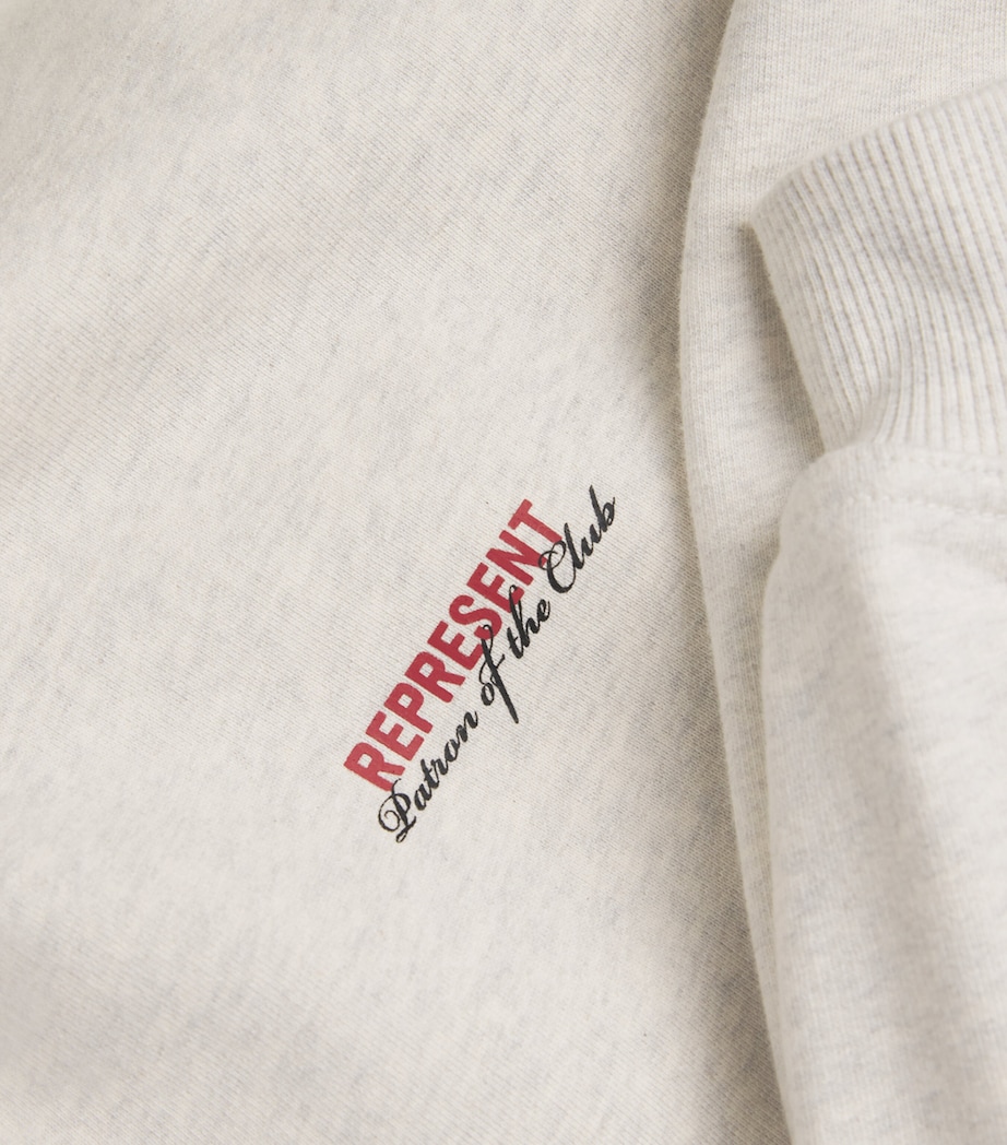 Cotton Patron Of The Club Hoodie CREAM MARL Image 5