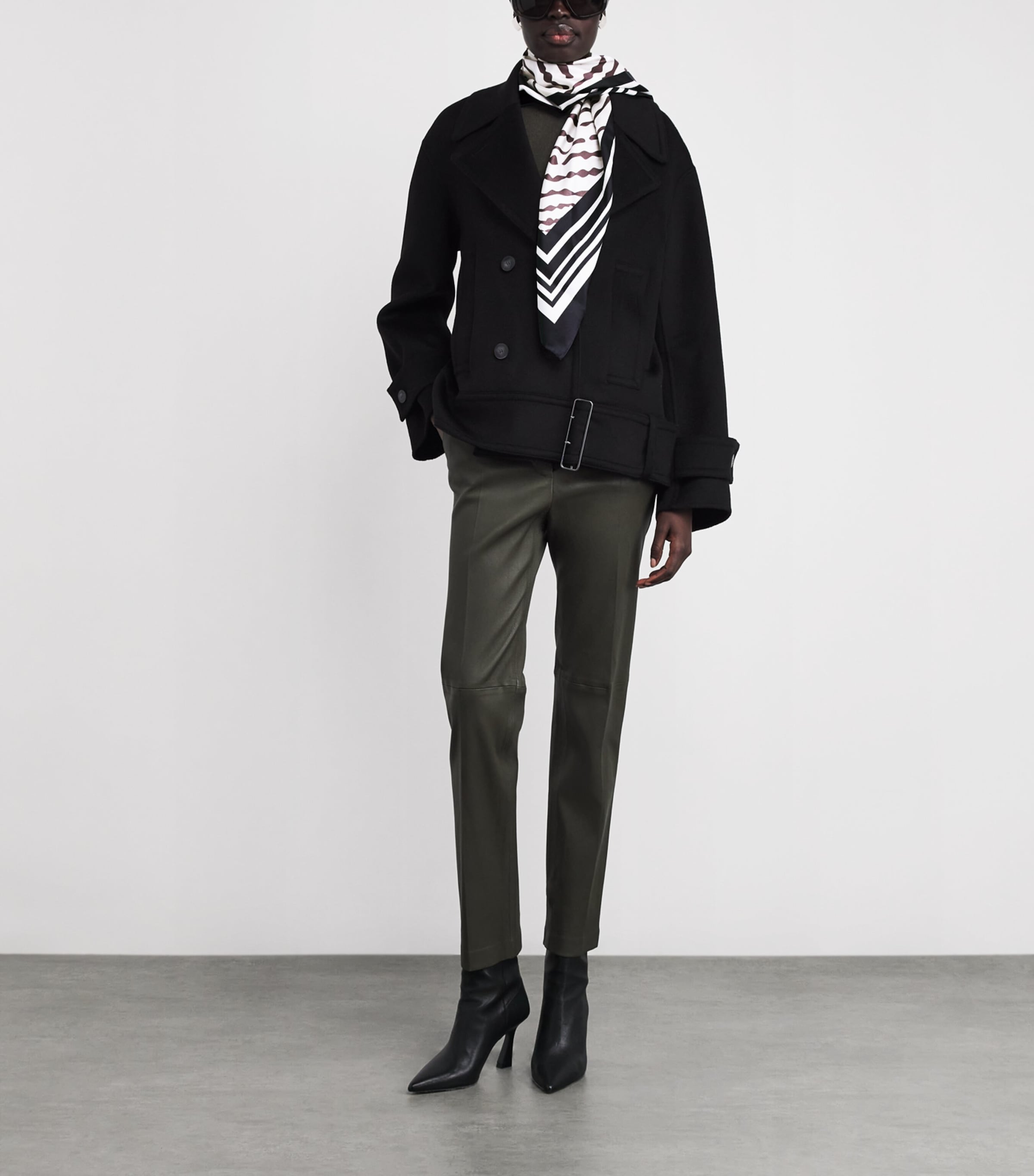 Large Silk Saff Scarf WAX/COCOA Image 3