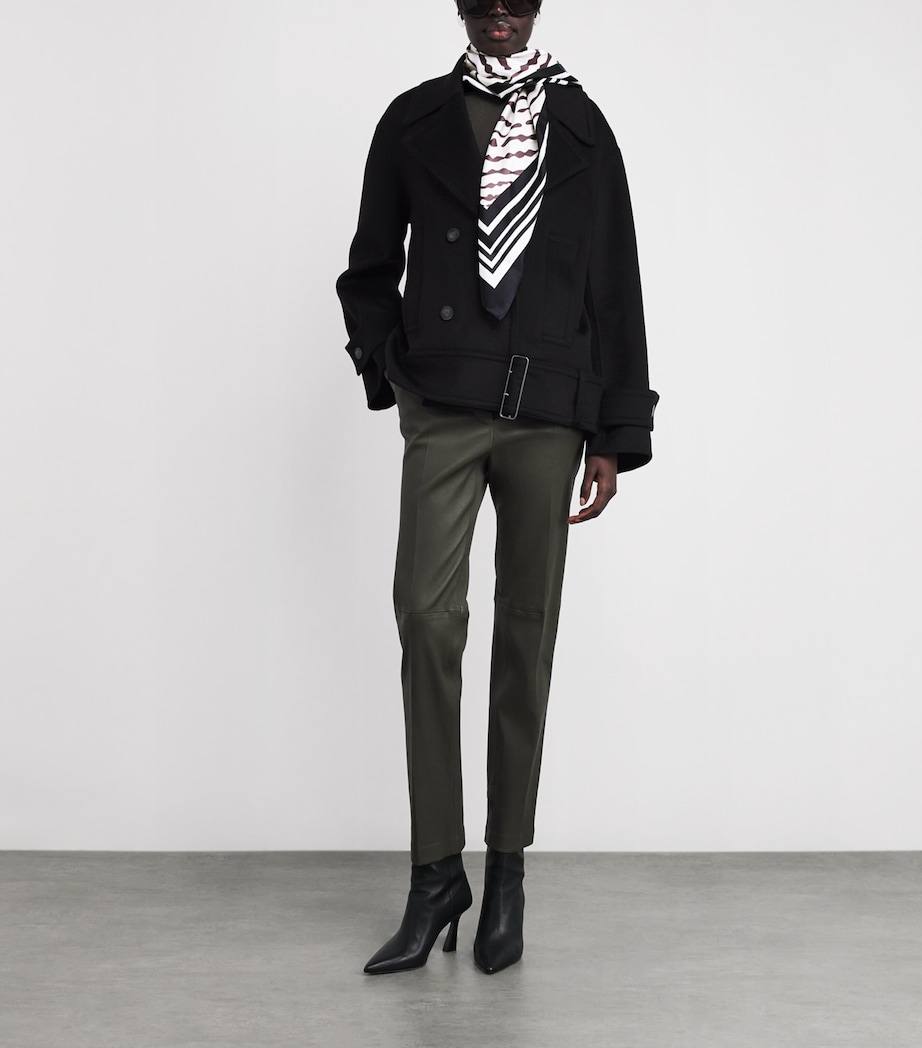 Large Silk Saff Scarf WAX/COCOA Image 3