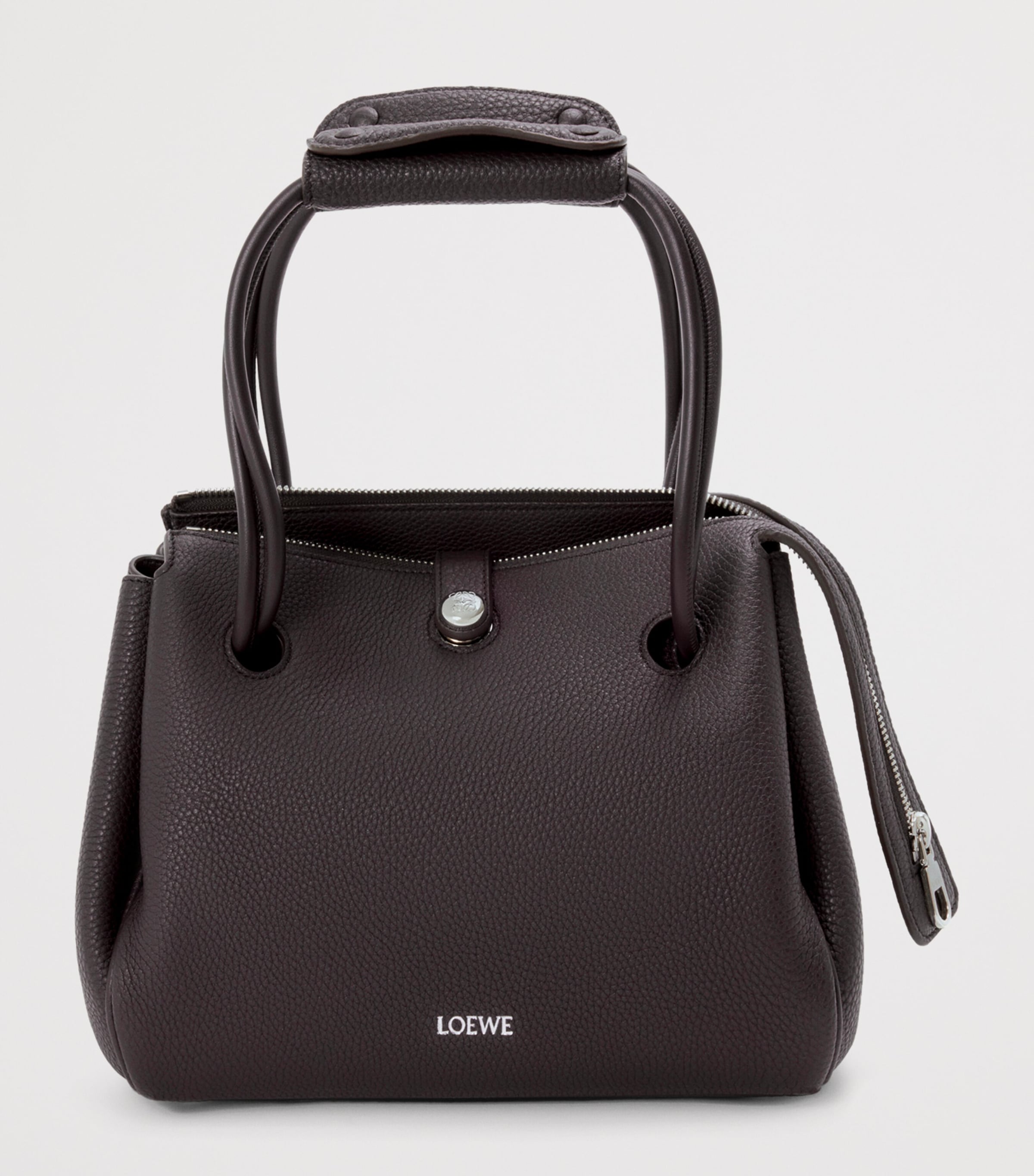 LOEWE Small Calfskin Madrid Shoulder Bag Dark Ebony Image 7