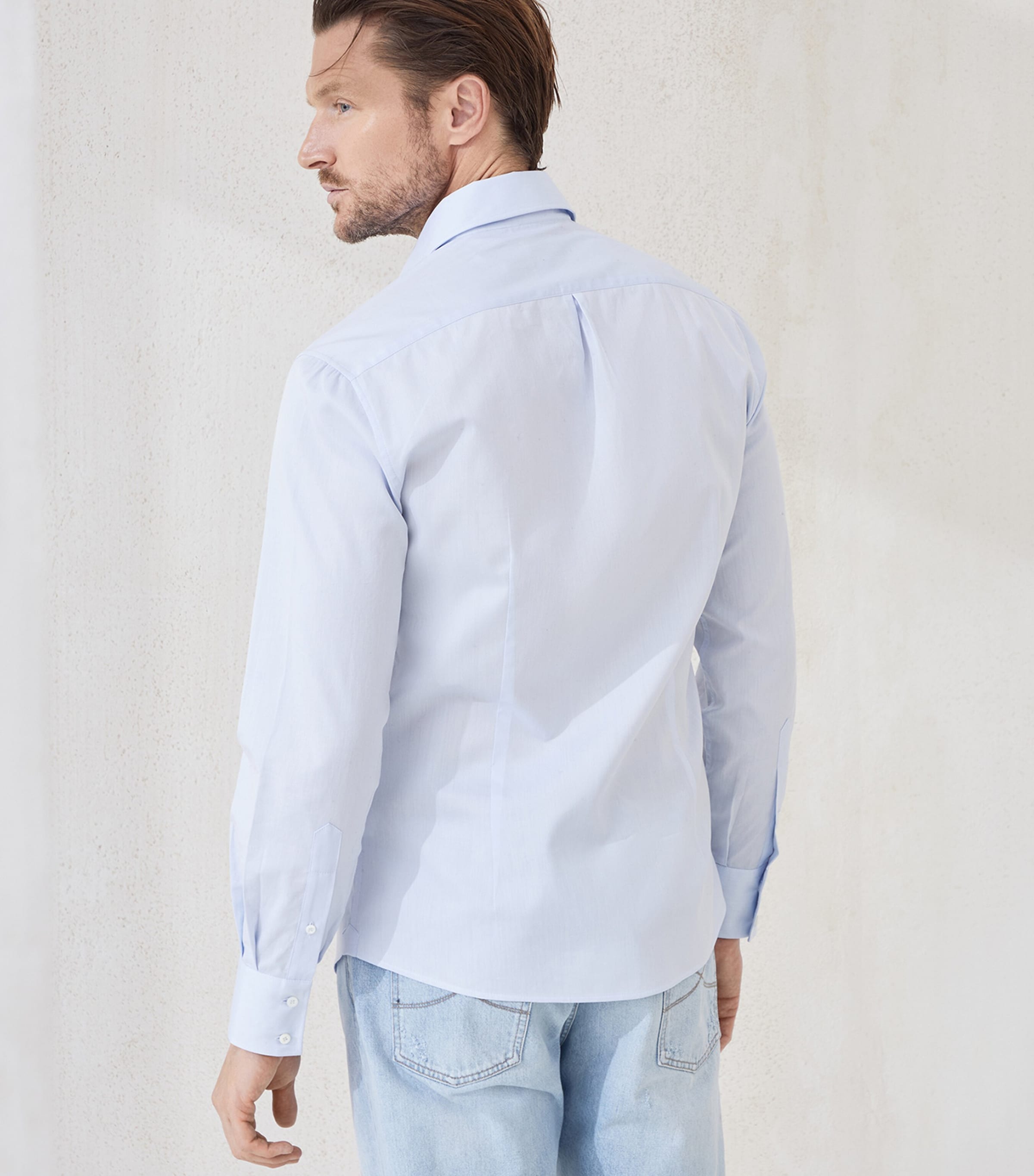 Cotton Twill Slim-Fit Shirt C735 Image 3