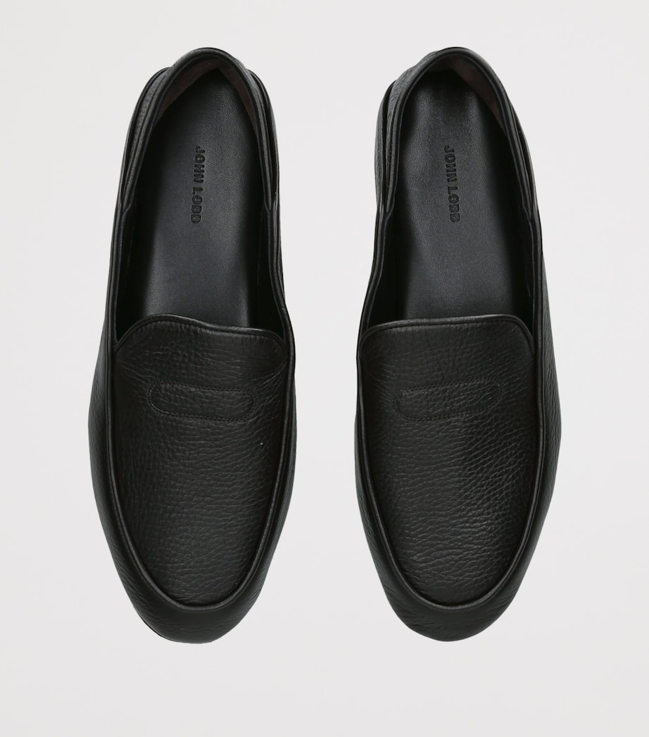 John Lobb Leather Kingston II Slippers Dark Brown Image 3