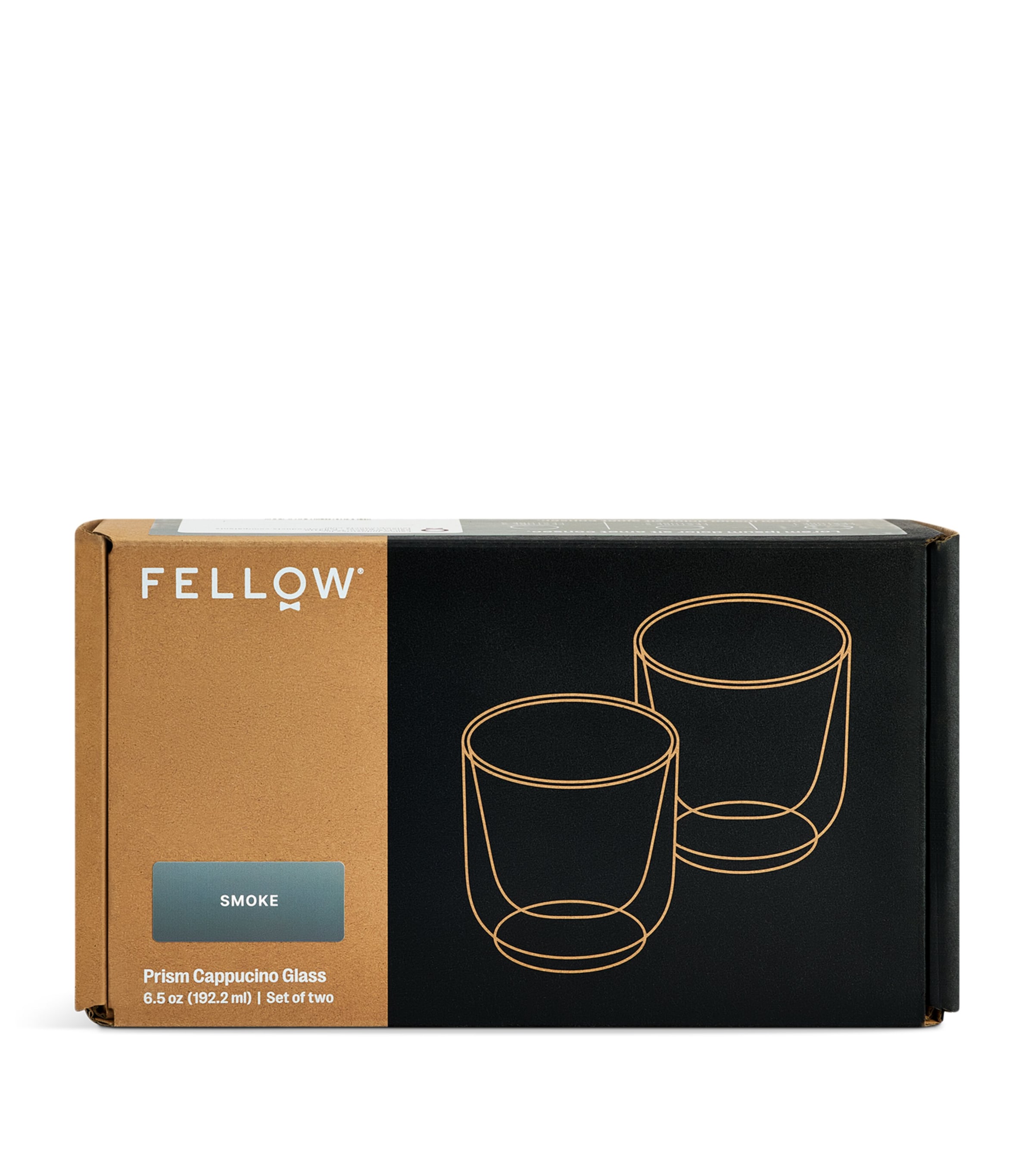 FELLOW Pirch Cappuccino Glasses (Set of 2) Smoke Image 3
