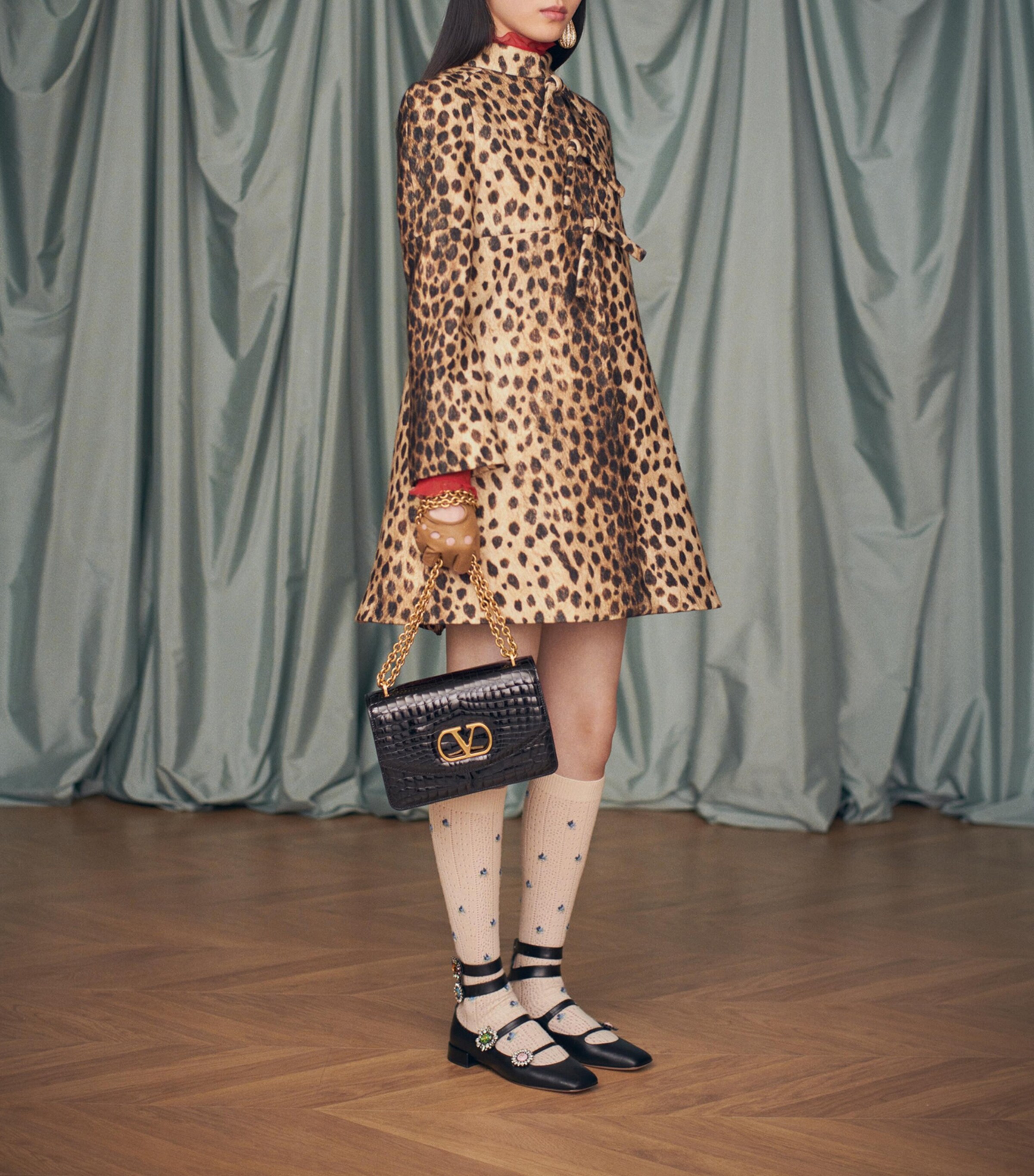 Calf Leather Vain Shoulder Bag 0NO Image 7