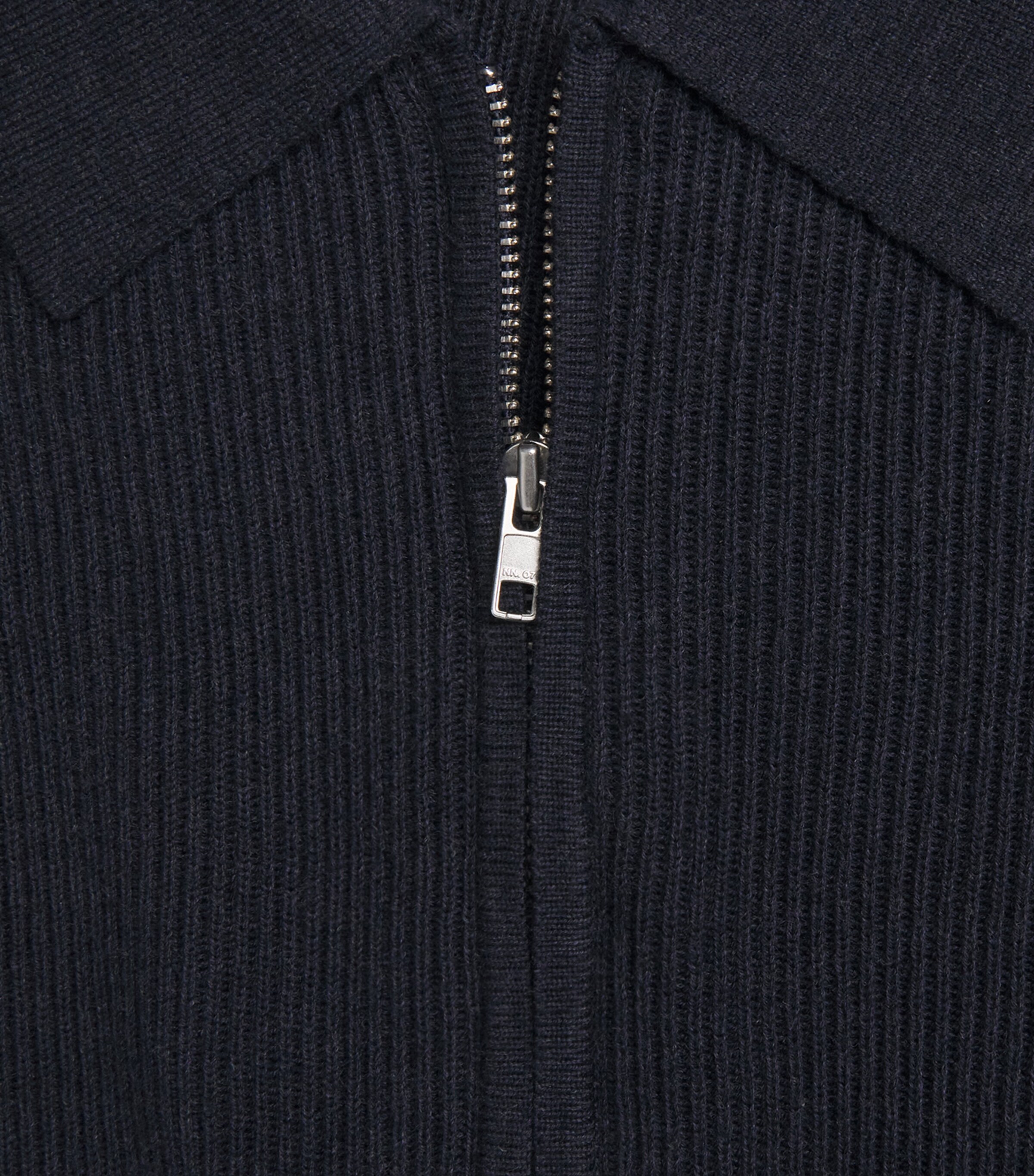 NN07 Mens Hansie Half-Zip Polo Shirt Navy Melange Image 6