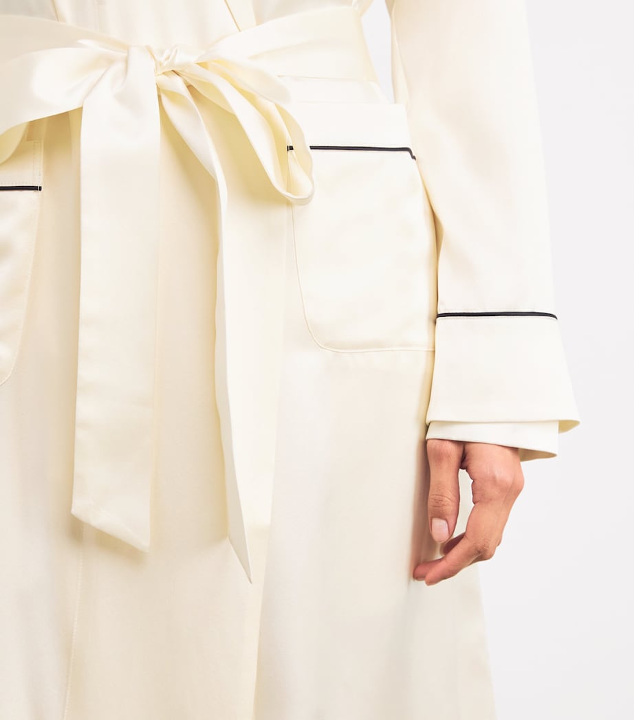 Silk Satin Robe IVORY Image 4