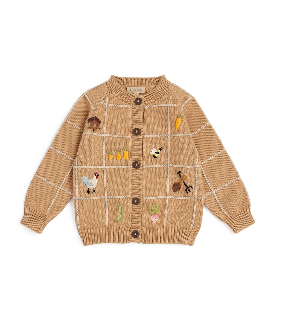Shirley Bredal Organic Cotton Little Farm Cardigan (6 Months - 4 Years) Mt Malt Image 1