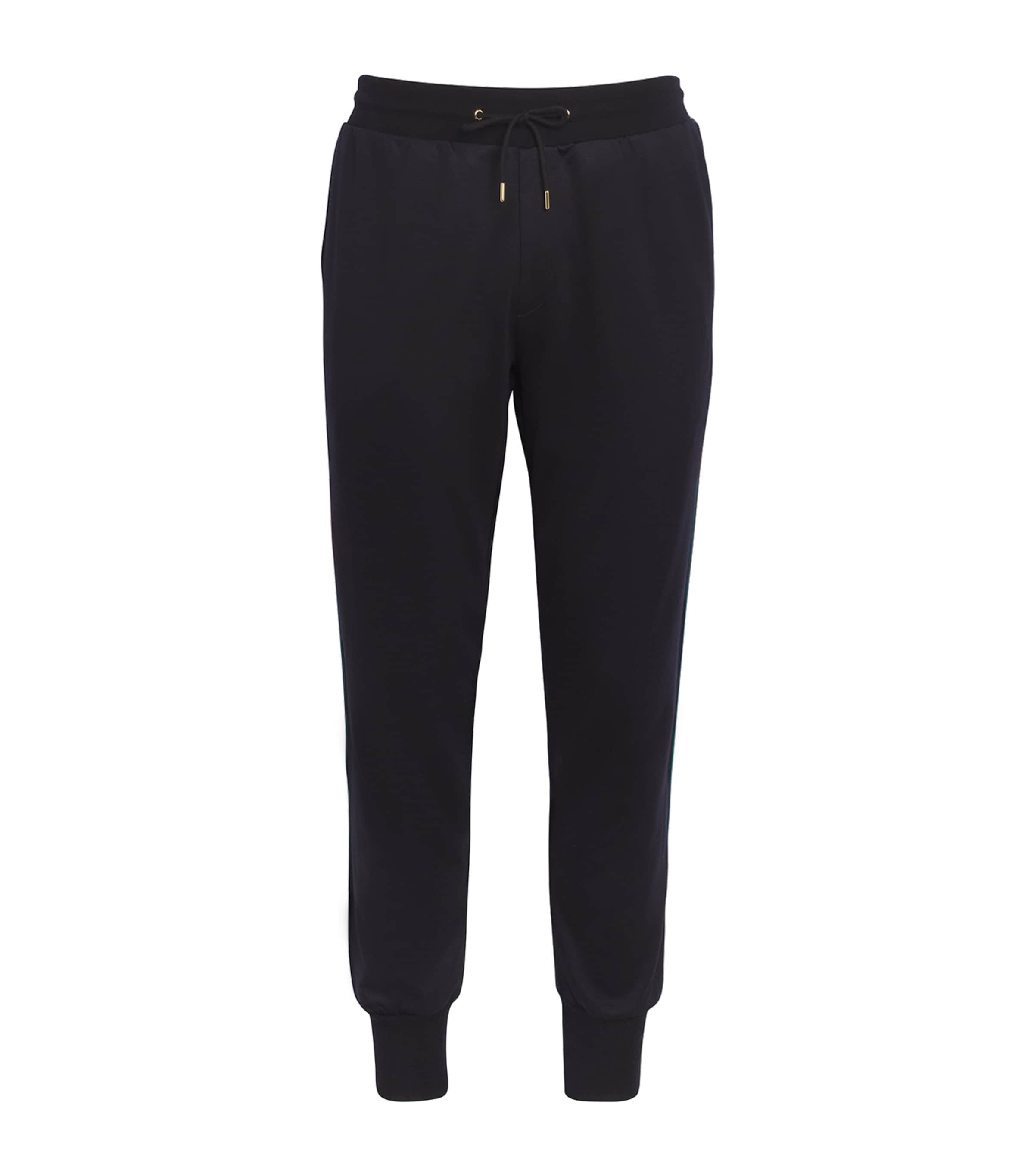 Paul Smith Merino Wool Tapered Sweatpants In Navy