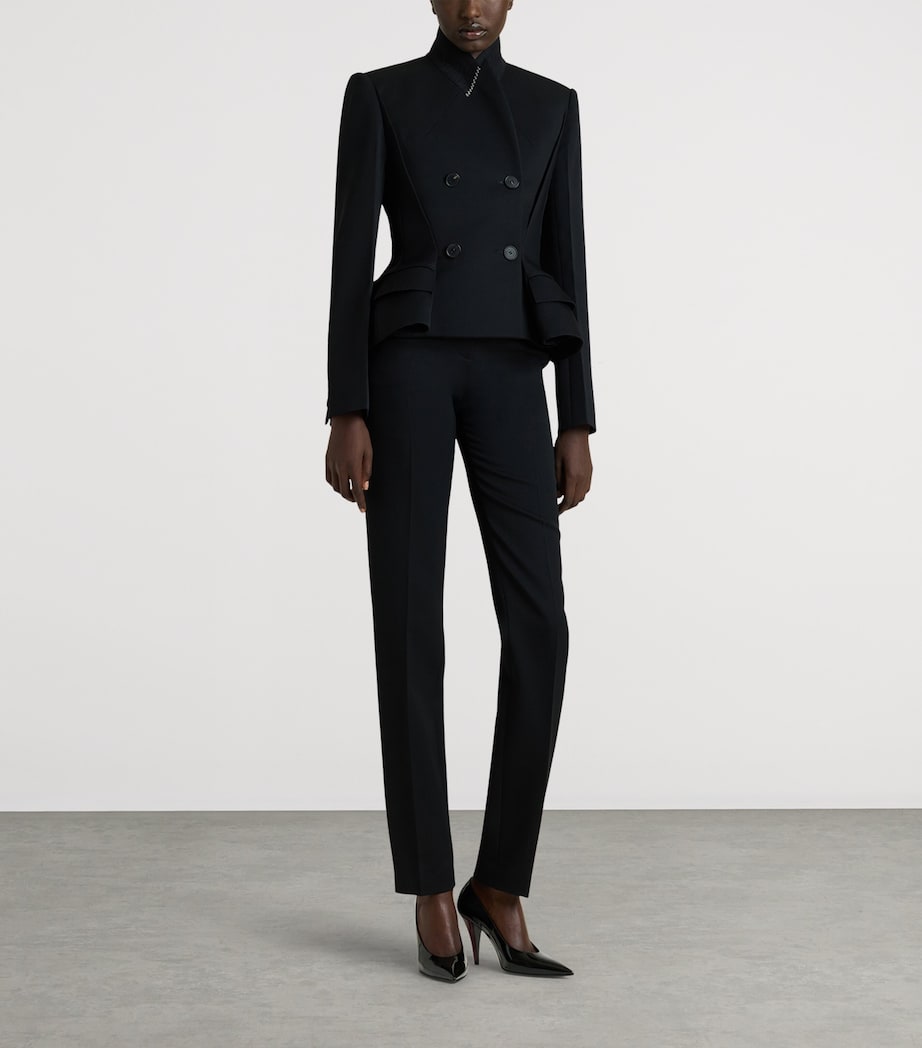 Givenchy Womens Wool Cigarette Trousers Image 2