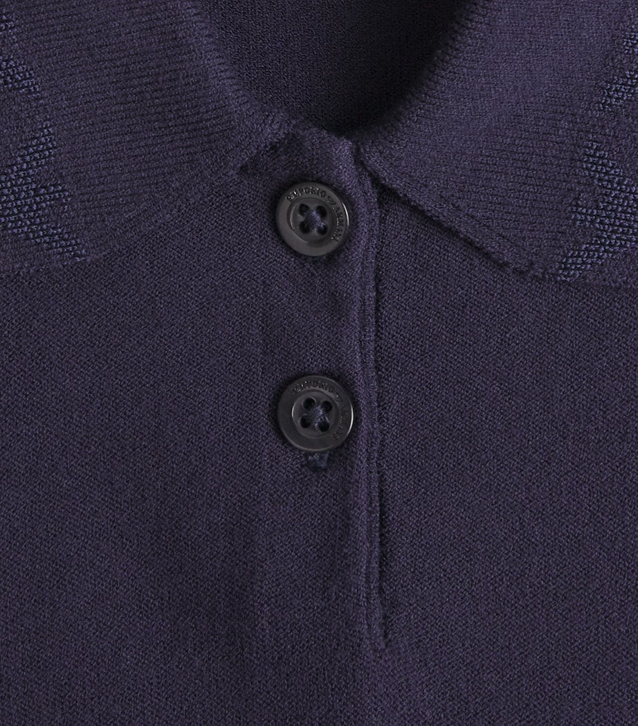 Emporio Armani Kids Knitted Polo Dress (4-14 Years) Ic Blu Nvy Ea Image 3