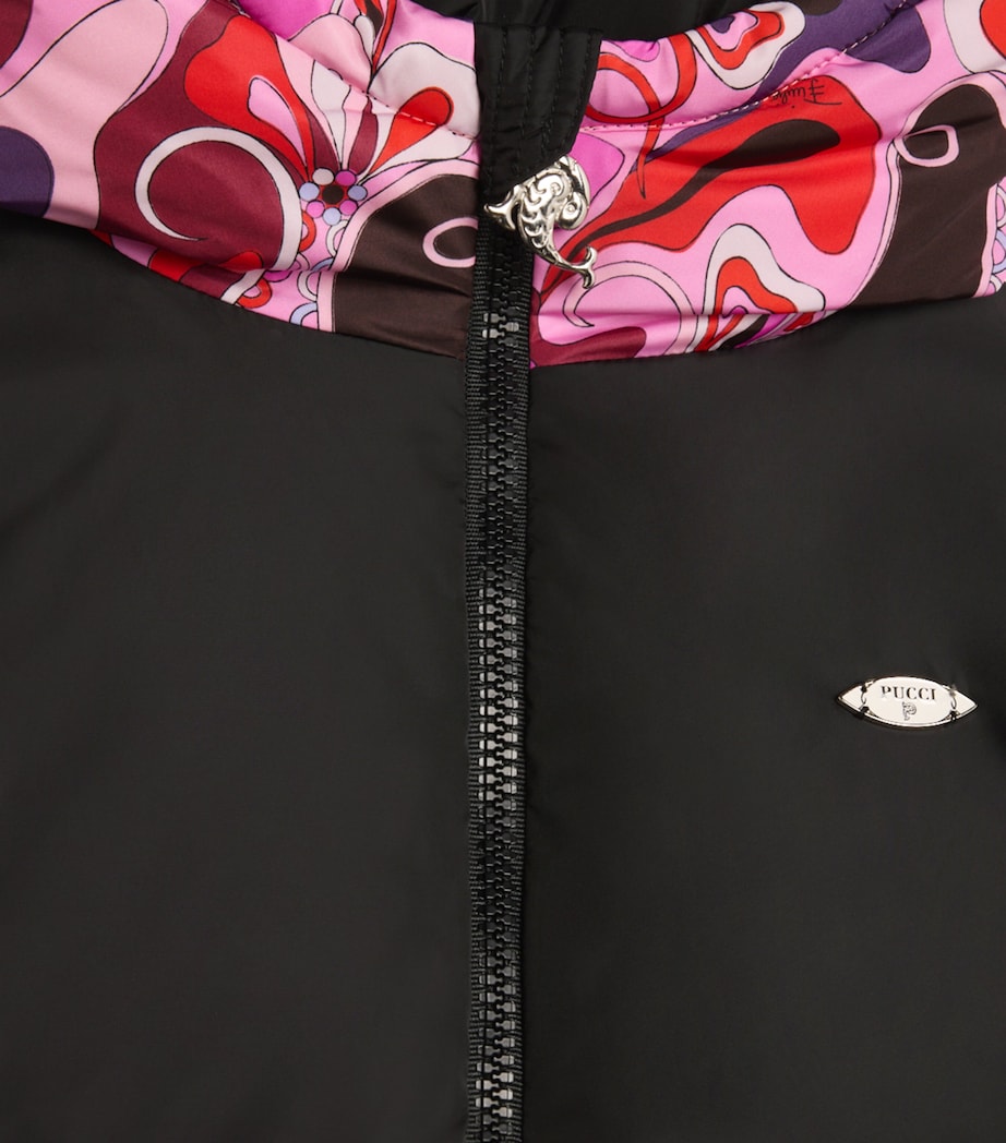 Graphic Print Down Jacket (4-14 Years) 930BLACK Image 2