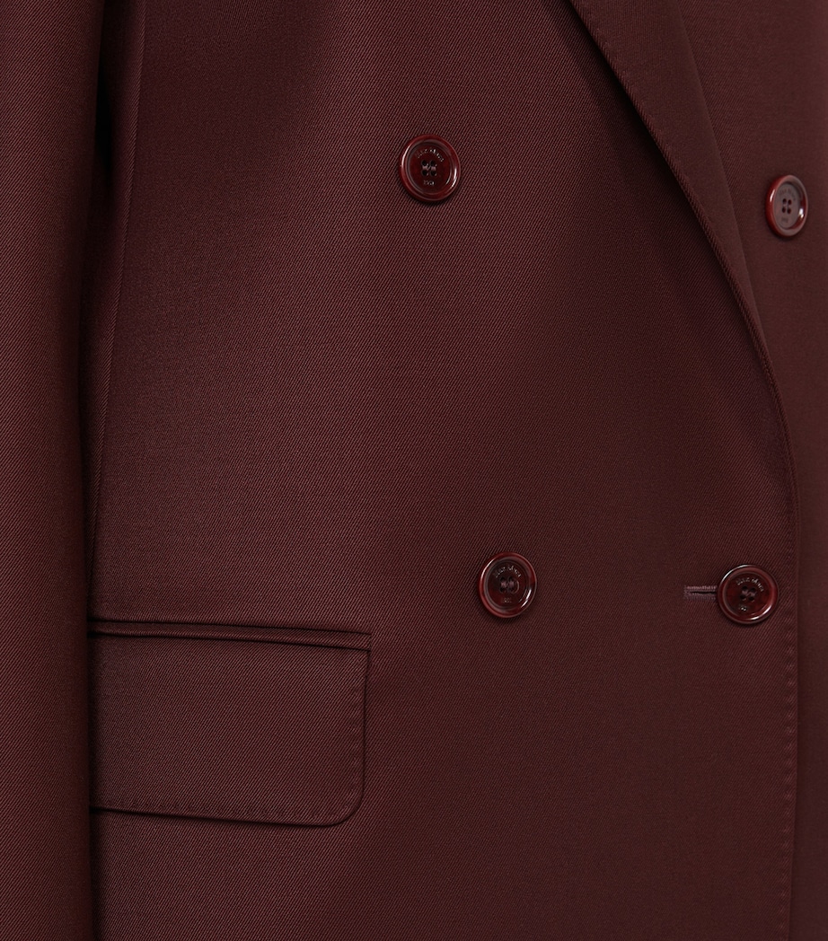 Wool Double-Breasted Blazer CHERRY Image 5