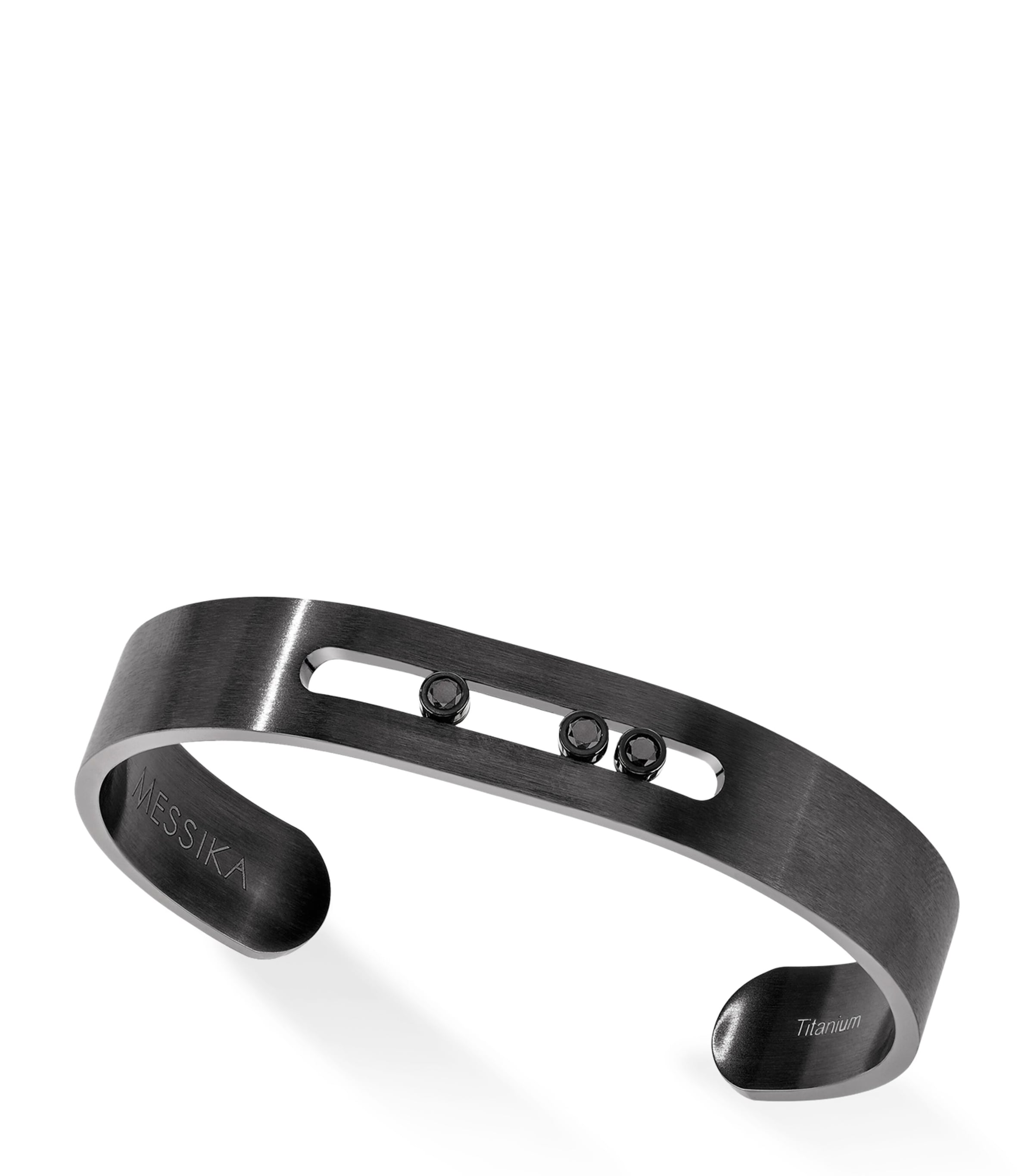 Messika Move Titanium and Black Diamond Bangle (0.29ct) Titanium Black Image 1