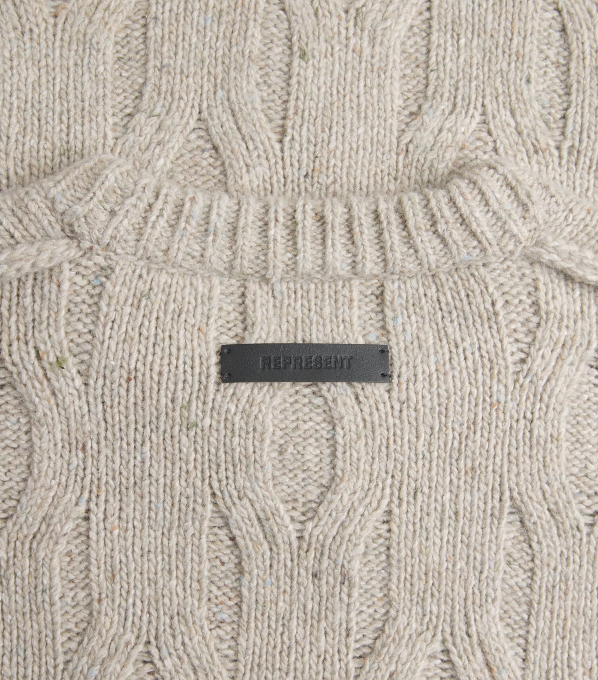 Represent Mens Wool-Blend Distressed Sweater Taupe Image 6