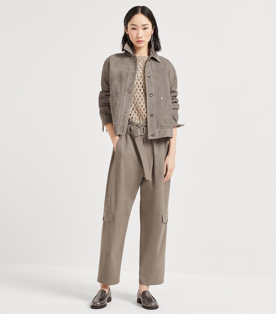 Tropical Luxury Wool Utility Trousers C054 Image 4