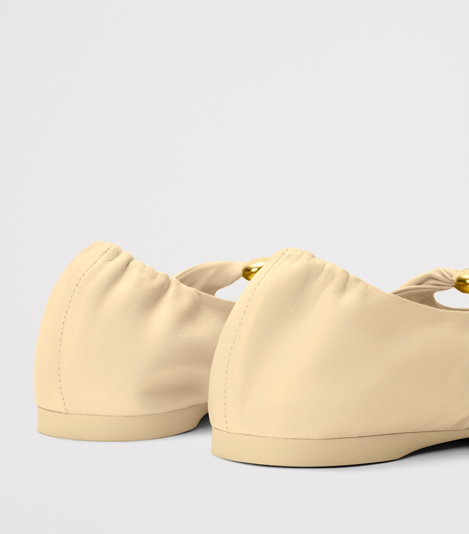 Leather Pebble Soft Ballet Flats DOUGH Image 4