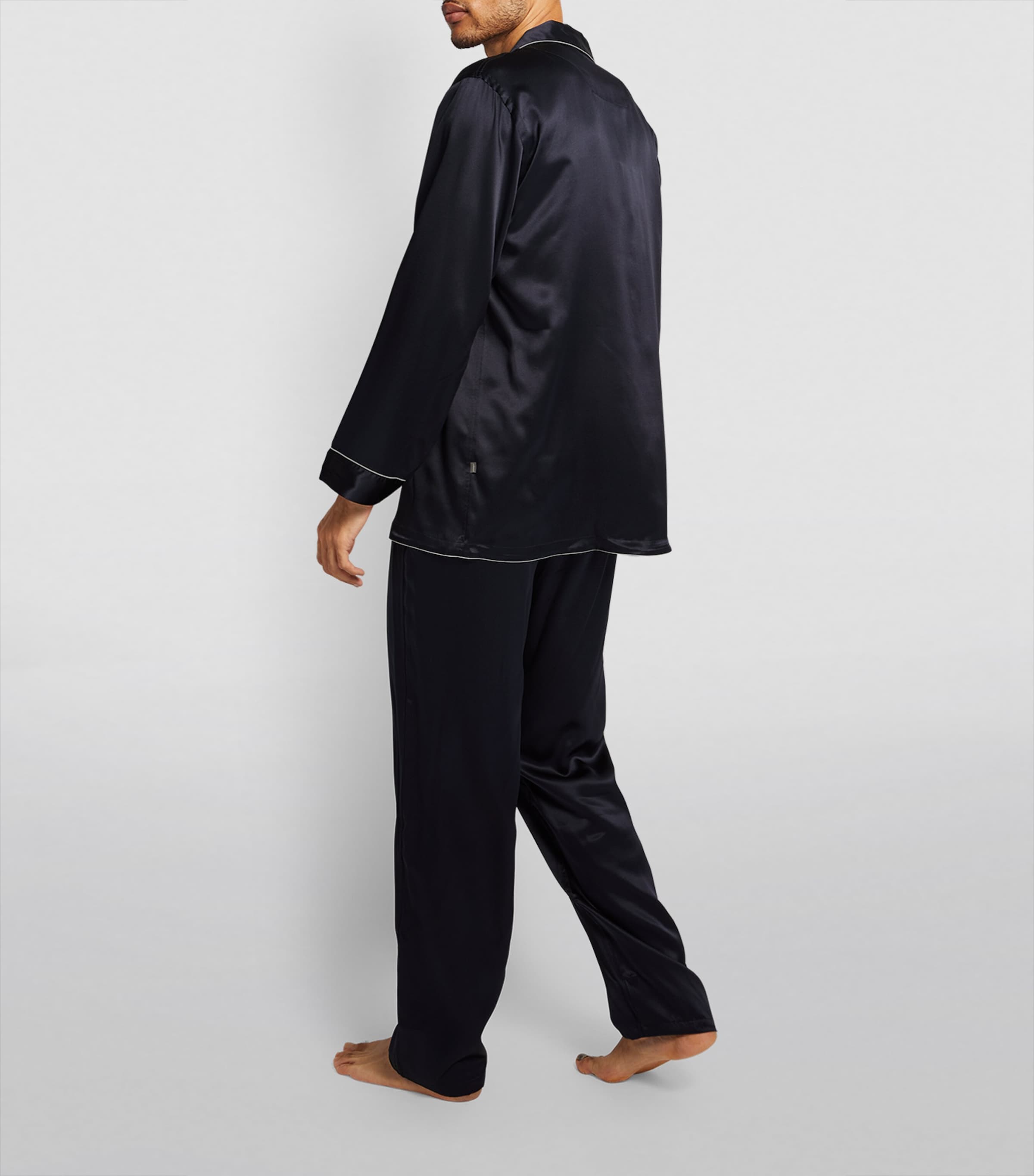 Silk Pyjama Set 447 NAVY Image 3