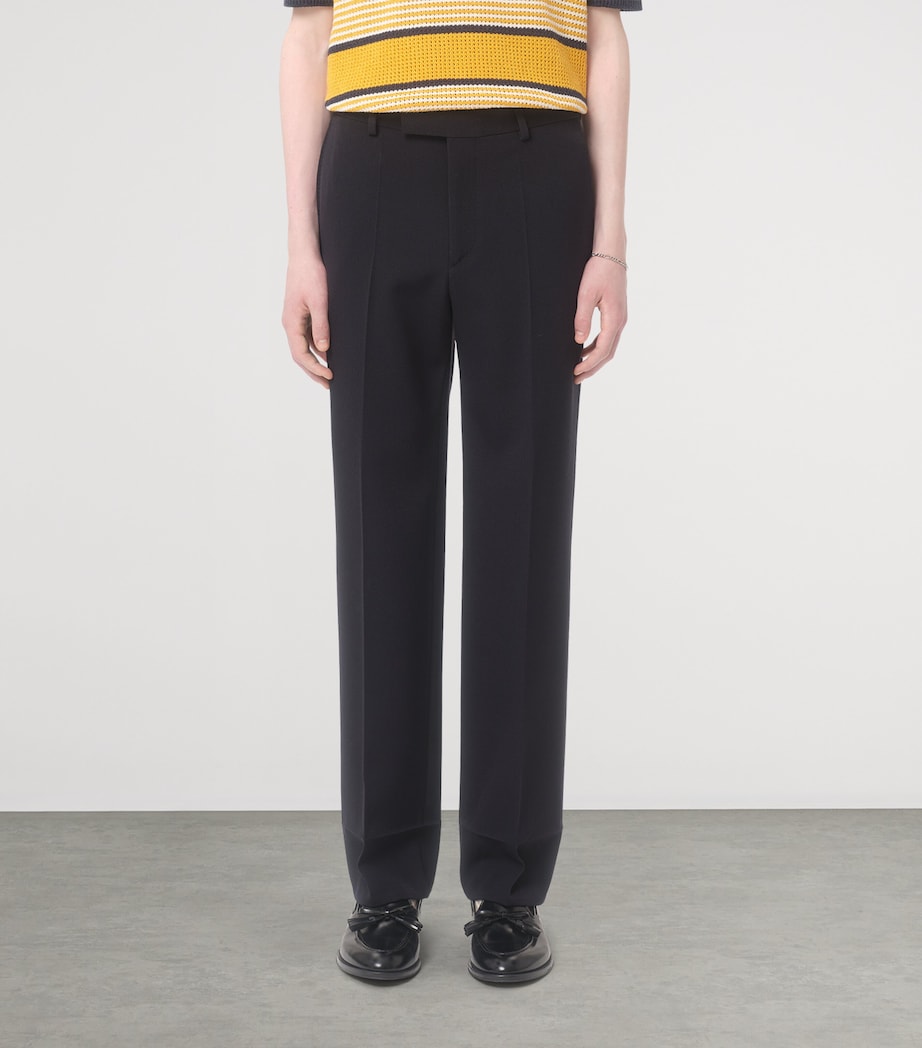 Virgin Wool Straight Tailored Trousers 598 Image 2