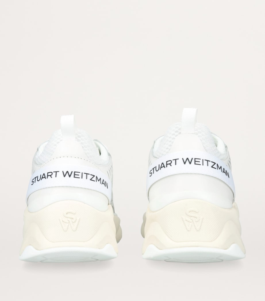 Leather-Trim SW Sneakers WHITE Image 2