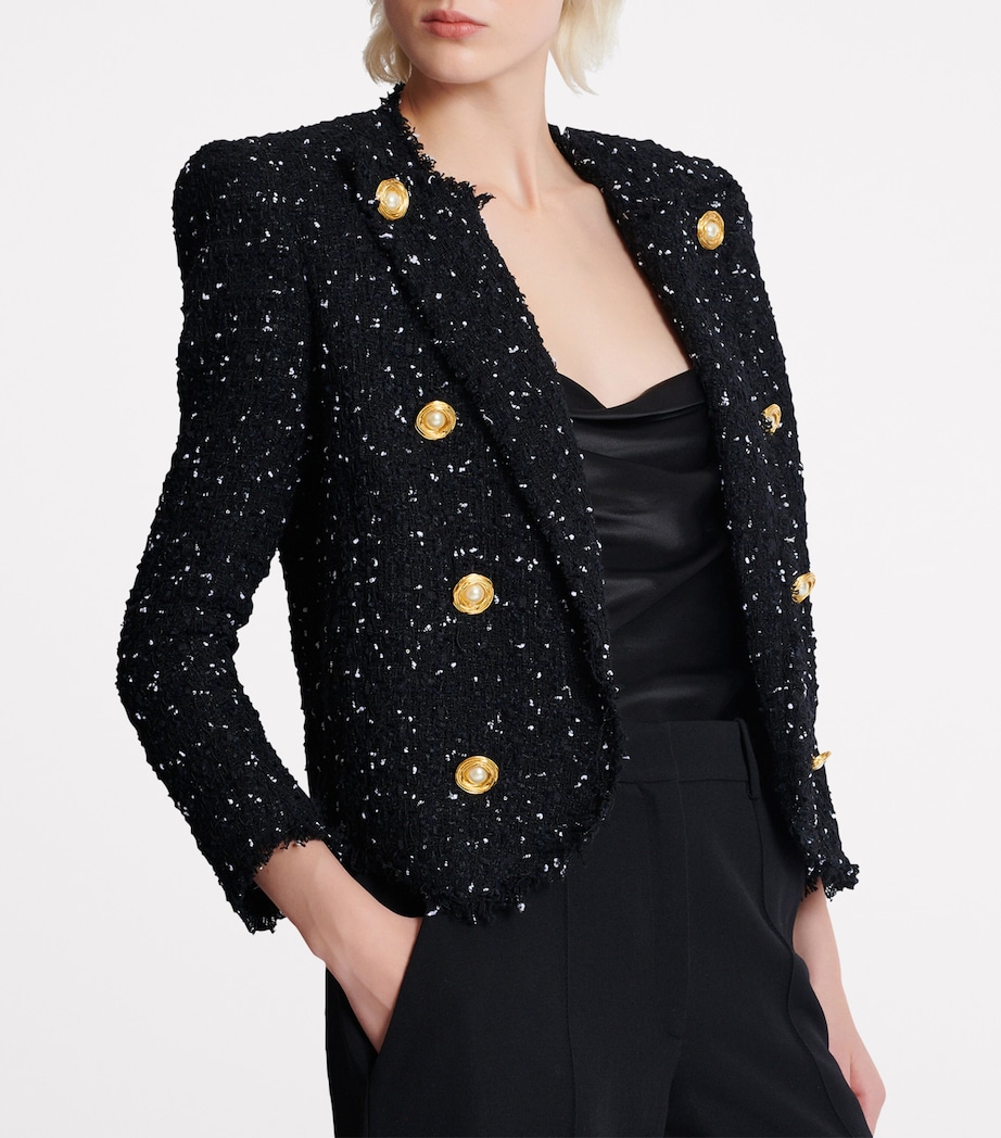 Tweed Polka-Dot Jacket EAB NOIR/BLANC Image 2