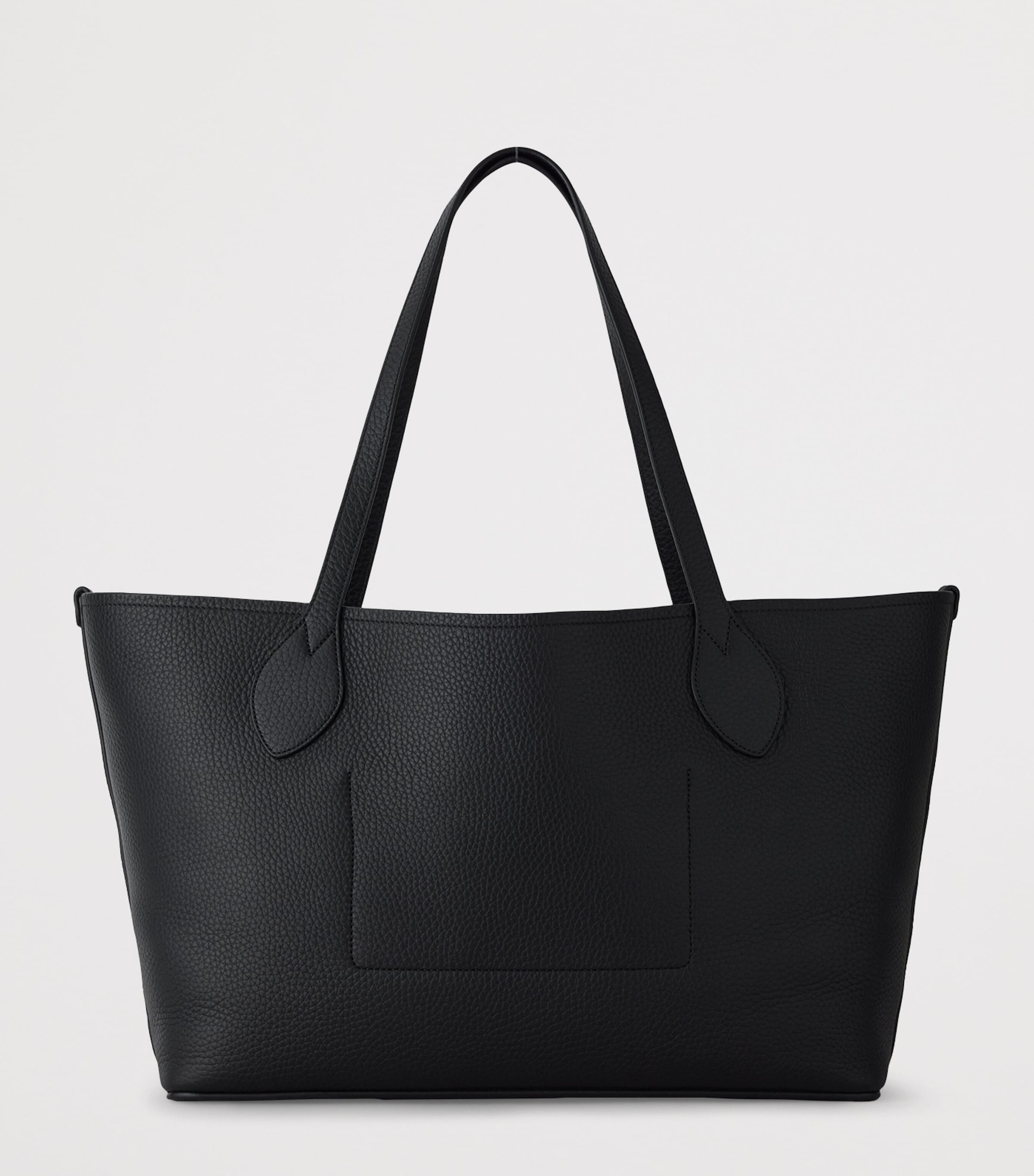 Mulberry Leather Tree Tote Bag Black Image 2