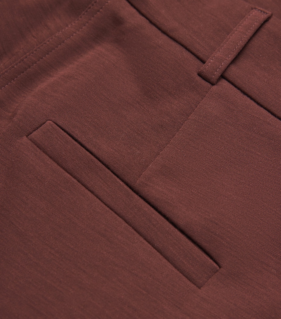 Wool Jersey Palazzo Trousers CHERRY Image 5
