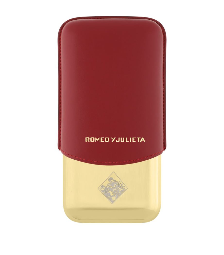 Engraved Romeo & Julieta Cigar Case RED & GOLDEN Image 1
